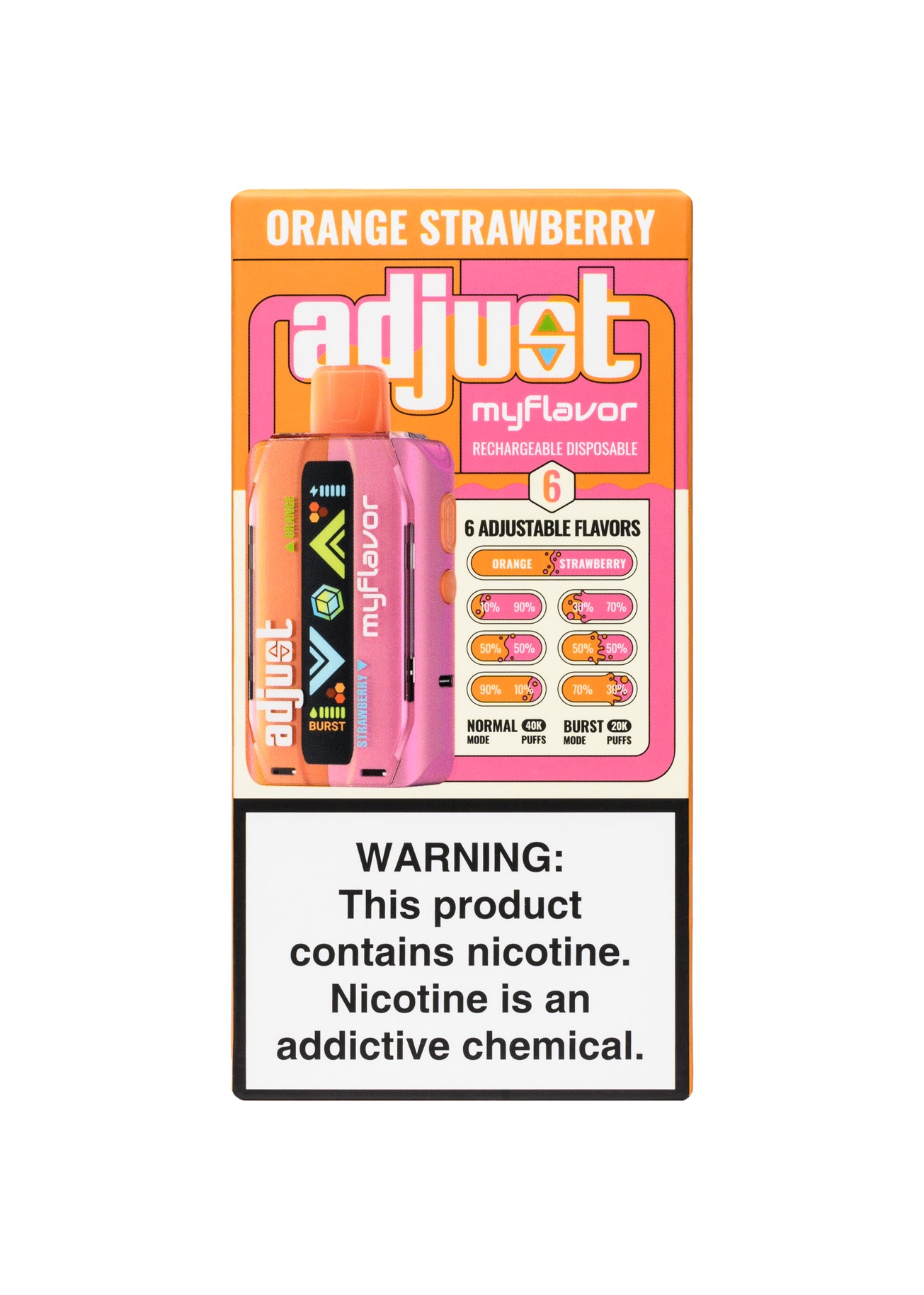Adjust MyFlavor 40K Orange Strawberry | GetPop