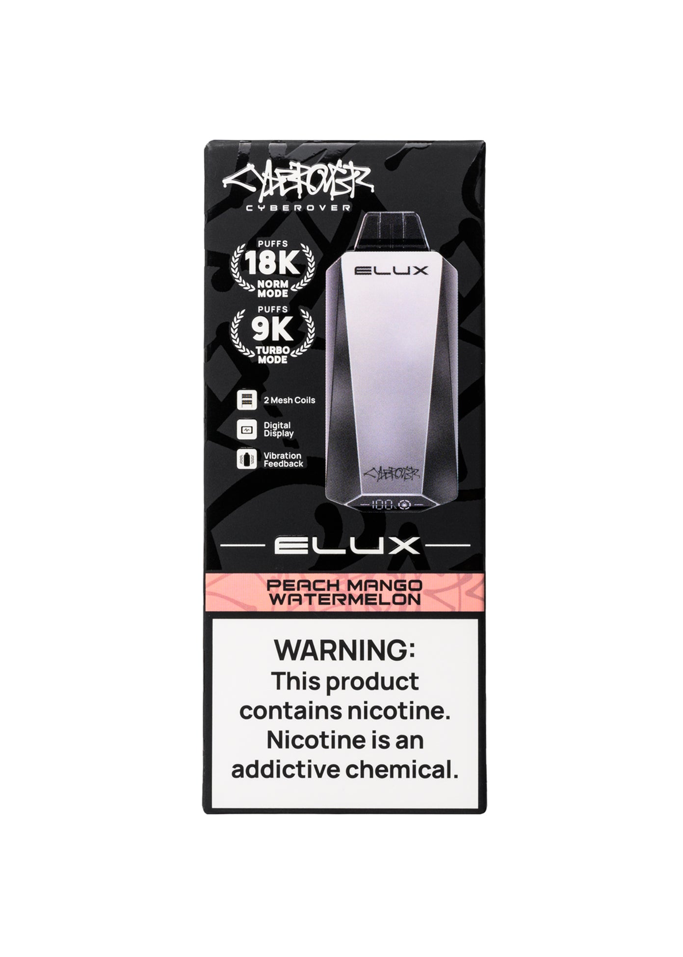 Elux Cyberover 18000 Peach Mango Watermelon | GetPop Elux Cyberover 18000 Peach Mango Watermelon | GetPop