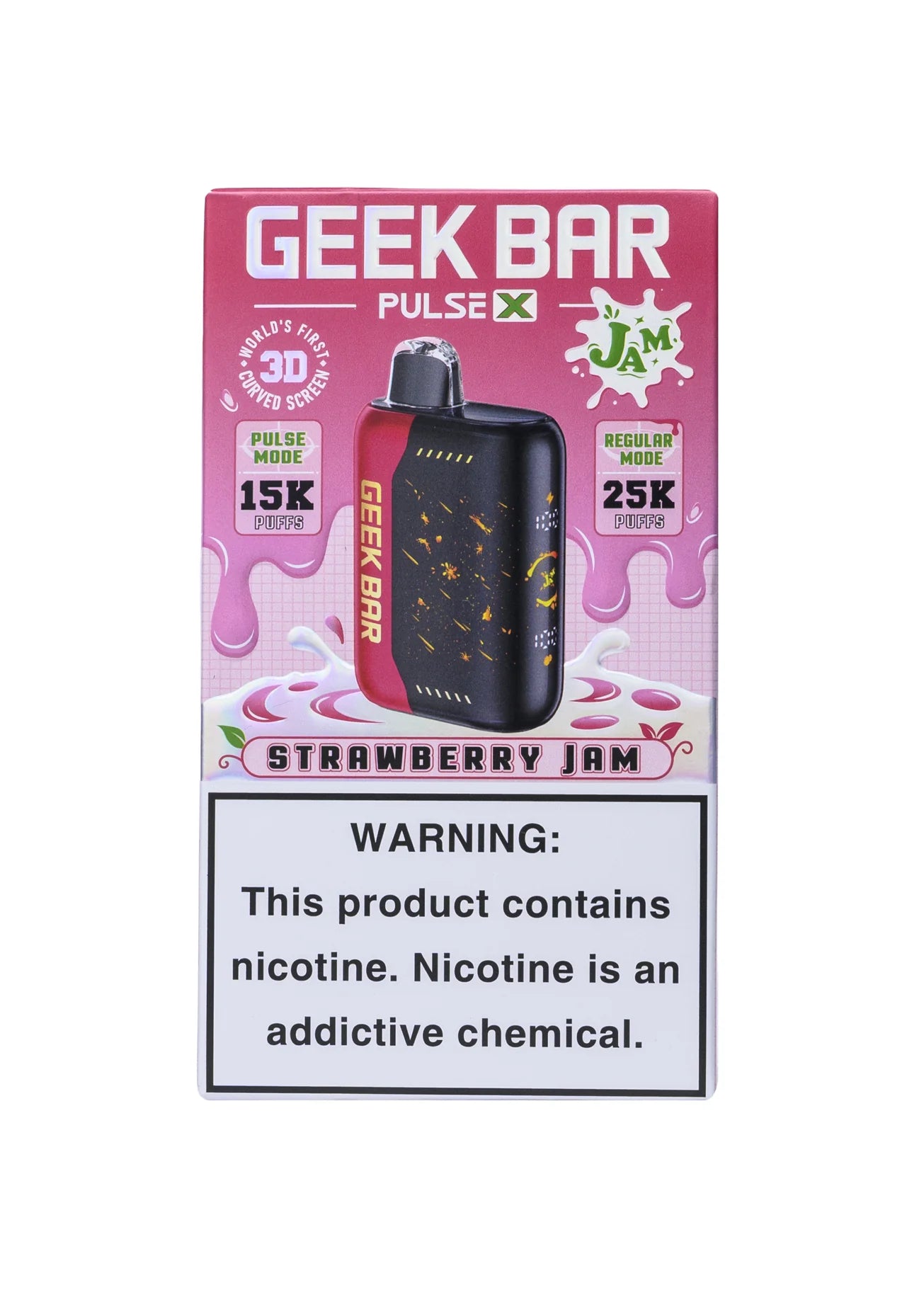 Geek Bar Pulse X 25K Strawberry Jam | GetPop Geek Bar Pulse X 25K Strawberry Jam | GetPop