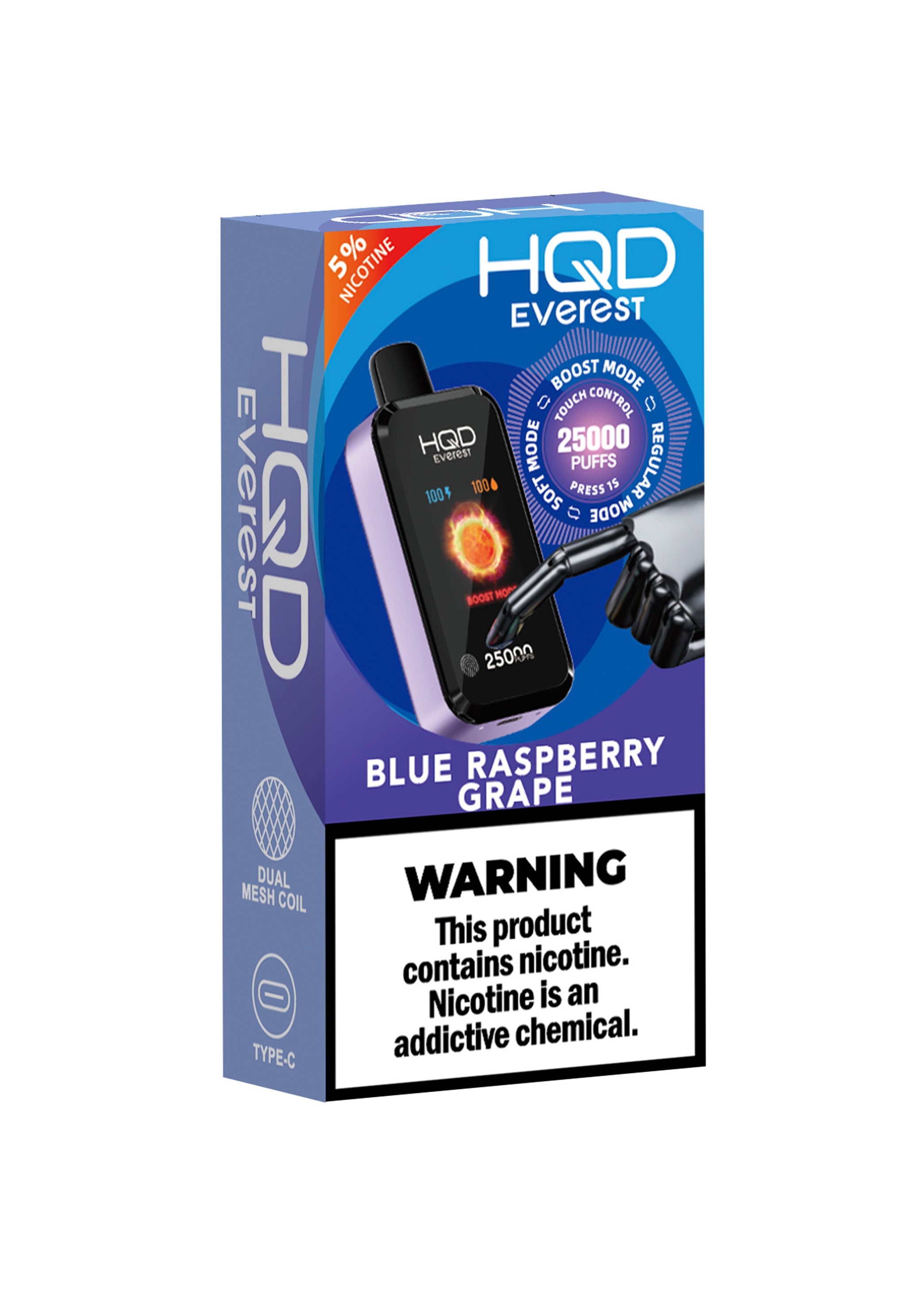 HQD Cuvie Everest 25K Blue Raspberry Grape | GetPop HQD Cuvie Everest 25K Blue Raspberry Grape | GetPop
