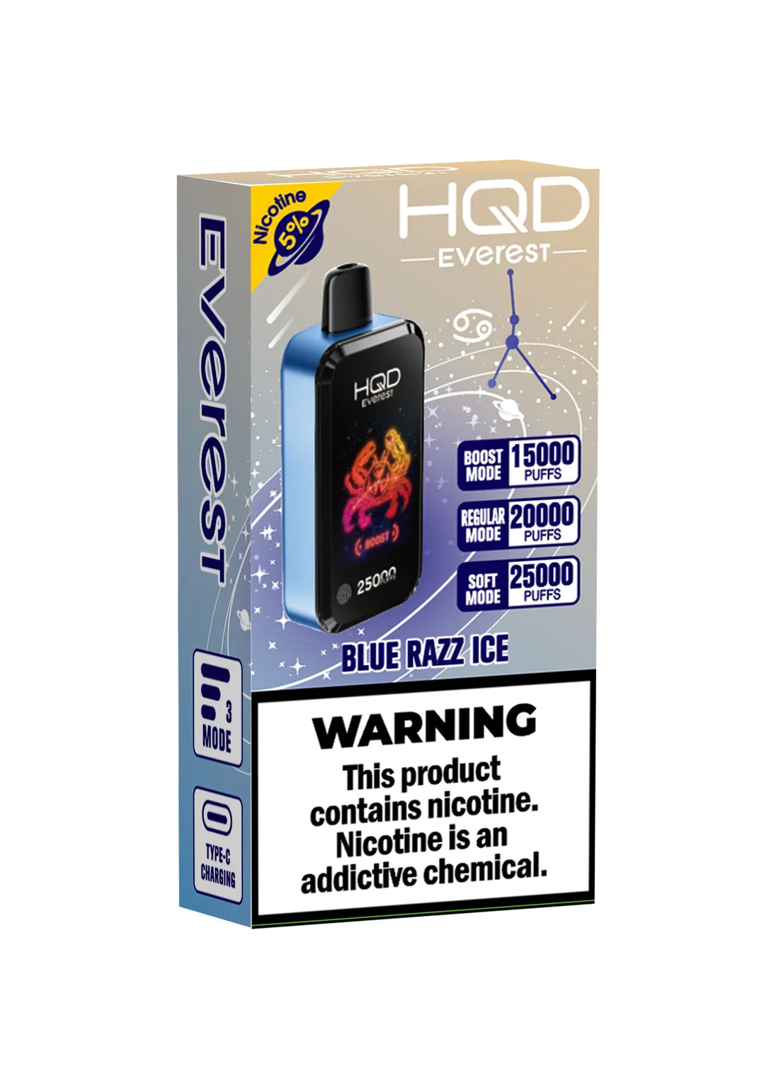 HQD Cuvie Everest 25K Blue Razz Ice | GetPop