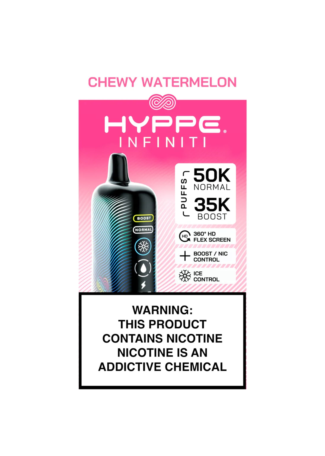 Hyppe Infiniti 50K Chewy Watermelon | GetPop Hyppe Infiniti 50K Chewy Watermelon | GetPop