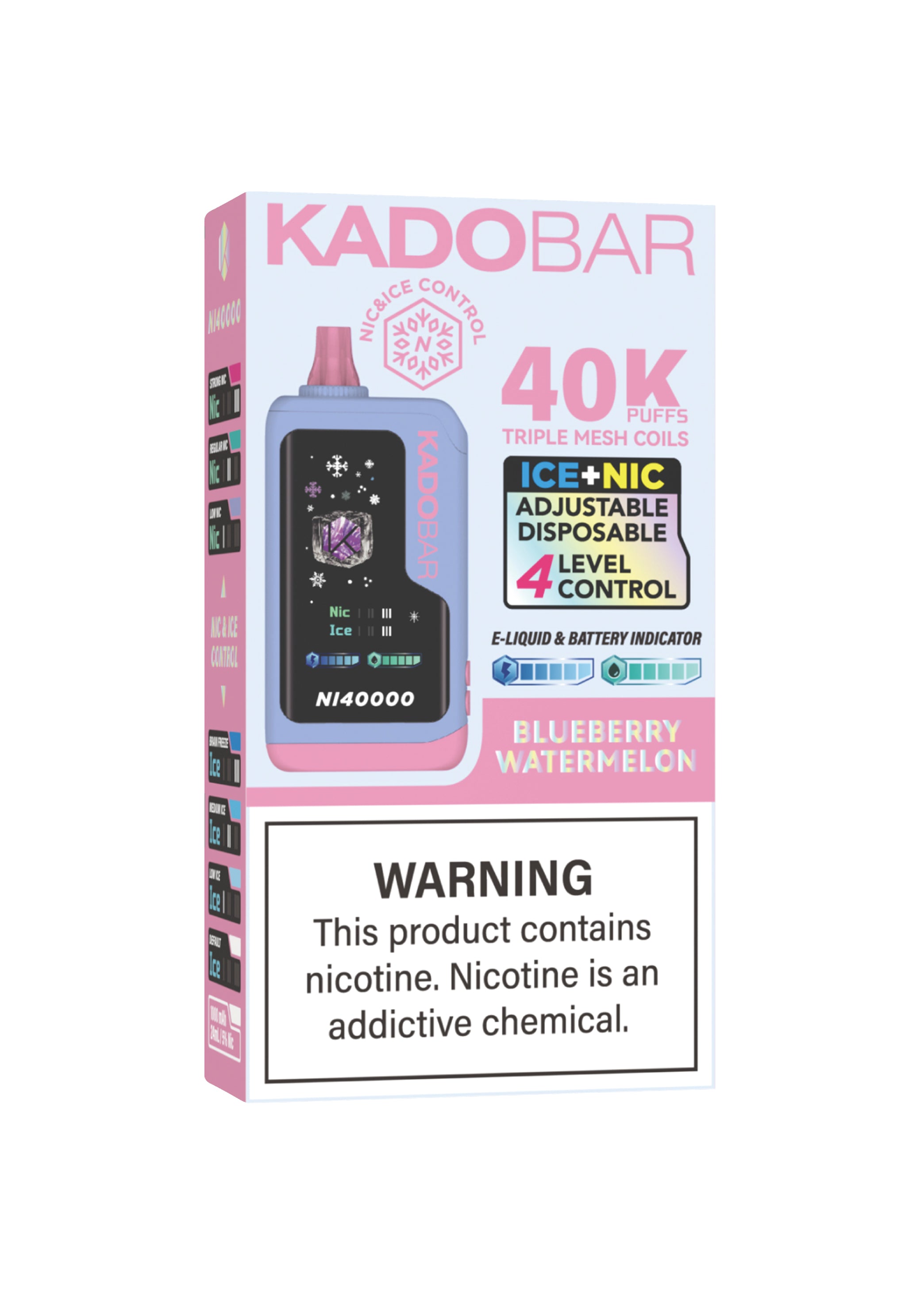 Kado Bar NI40K Ice-Nic Control Blueberry Watermelon | GetPop Kado Bar NI40K Ice-Nic Control Blueberry Watermelon | GetPop