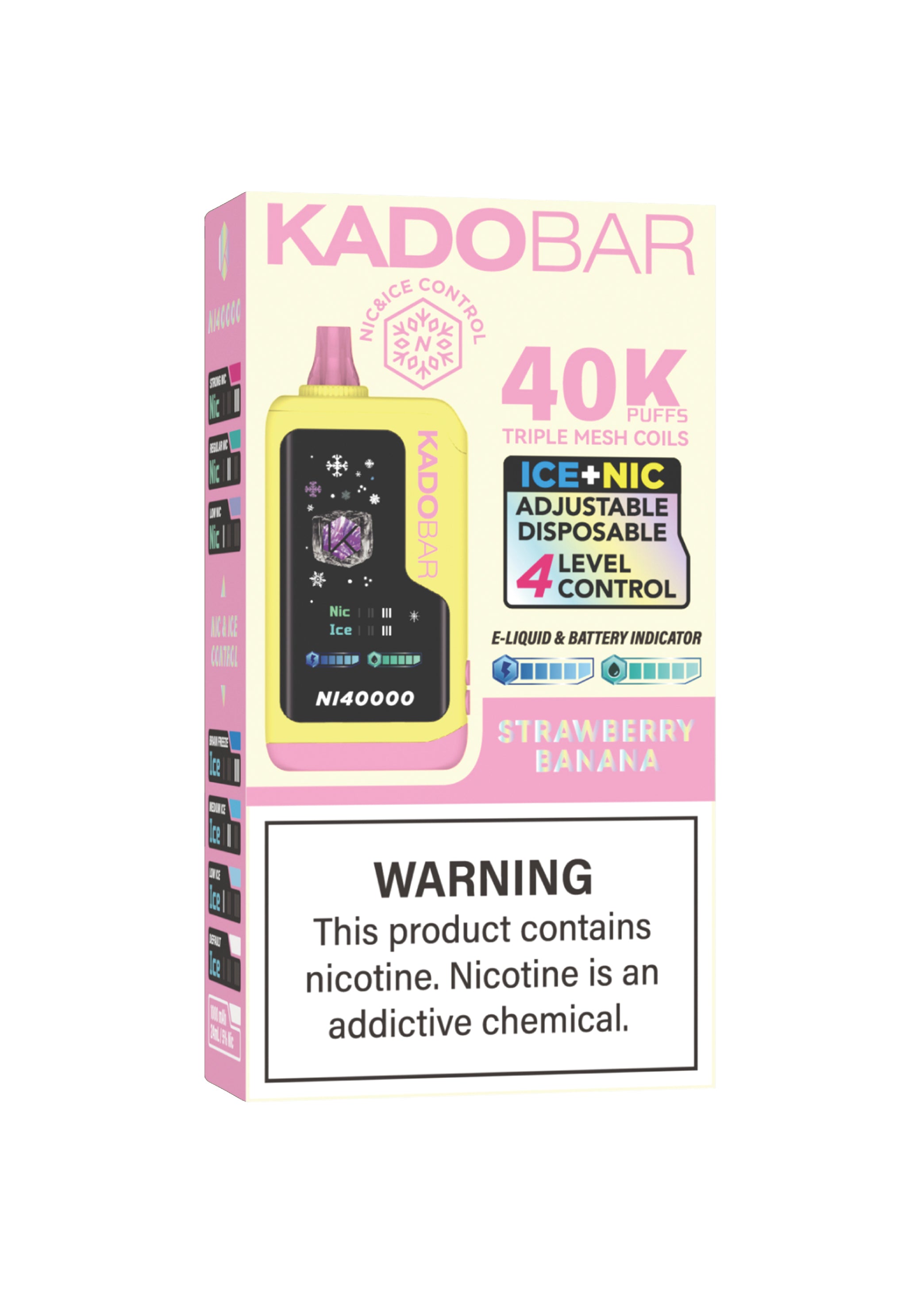 kado bar vape 40k Kado Bar NI40K Ice-Nic Control Strawberry Banana