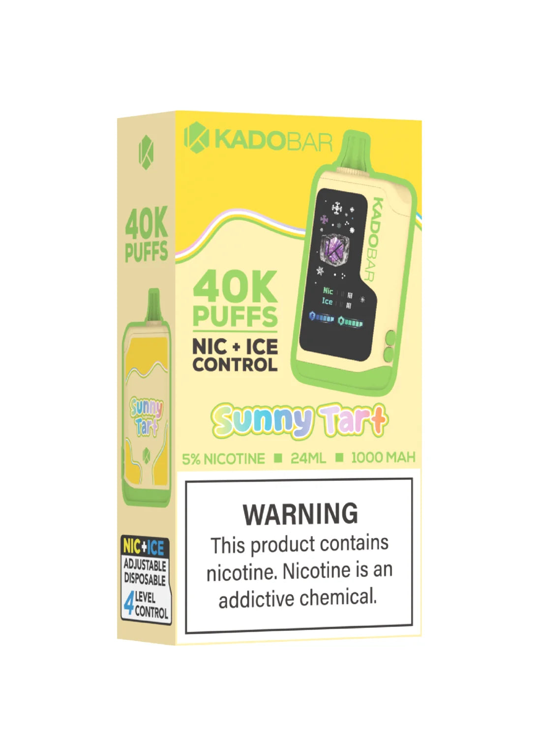 are crystal vapes better than elf bars Kado Bar NI40K Ice-Nic Control Sunny Tart