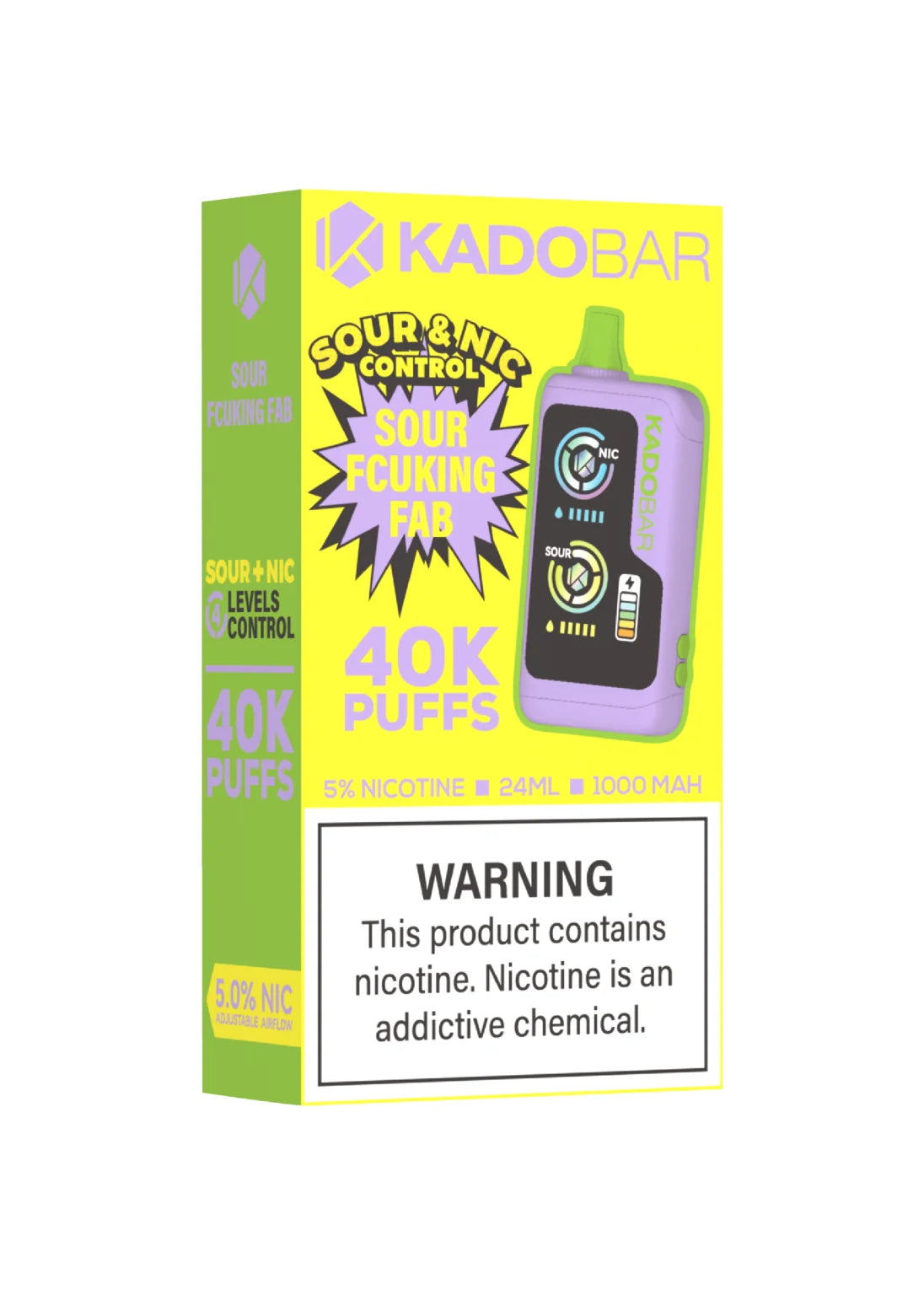 Kado Bar NI40K Sour-Nic Control Sour Fcuking Fab | GetPop Kado Bar NI40K Sour-Nic Control Sour Fcuking Fab | GetPop