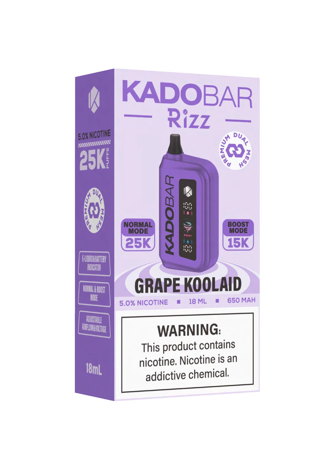 Kado Bar Rizz 25K Grape KoolAid | GetPop Kado Bar Rizz 25K Grape KoolAid | GetPop