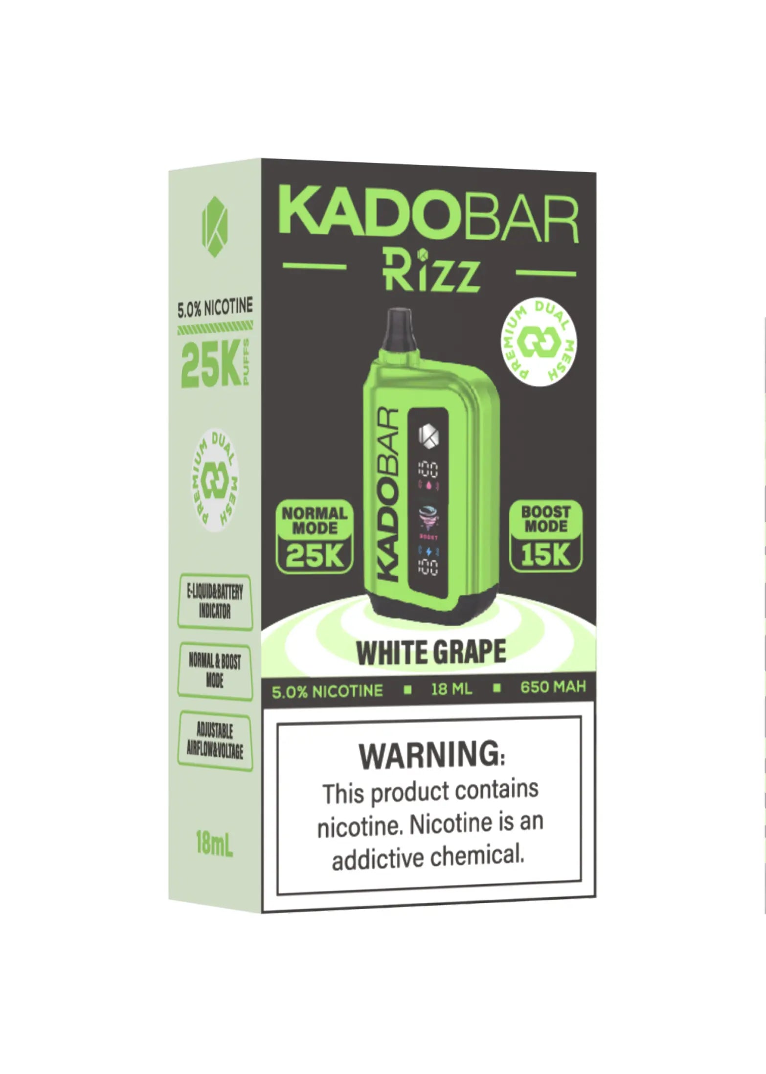 Kado Bar Rizz 25K White Grape | GetPop Kado Bar Rizz 25K White Grape | GetPop