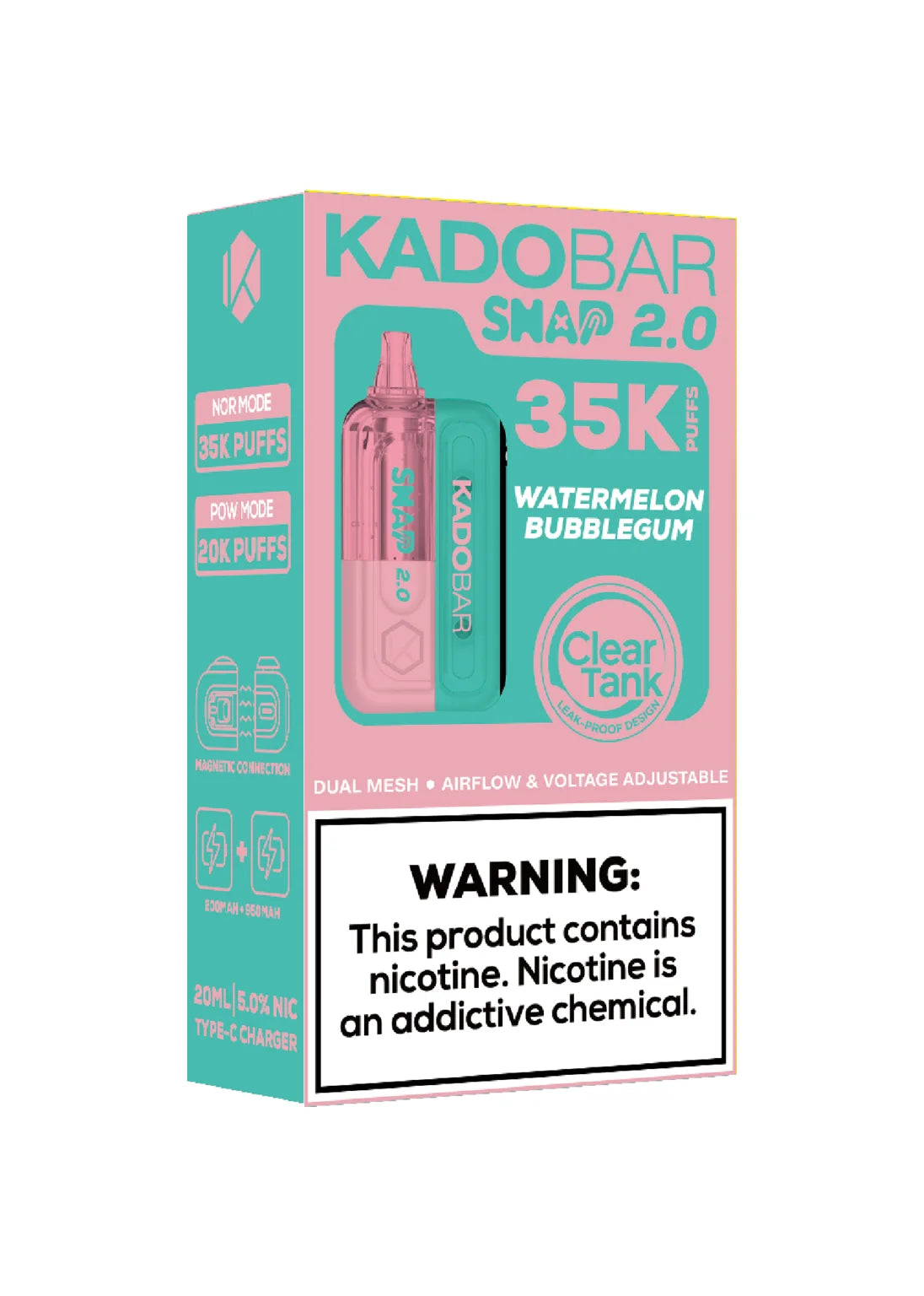 Kado Bar Snap 2.0 35K Kit Watermelon Bubblegum | GetPop Kado Bar Snap 2.0 35K Kit Watermelon Bubblegum | GetPop