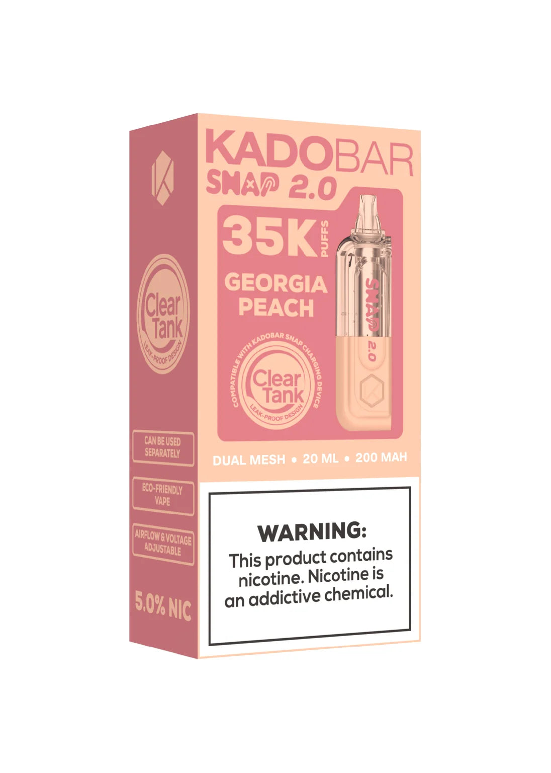 Kado Bar Snap 2.0 35K Pod Georgia Peach | GetPop Kado Bar Snap 2.0 35K Pod Georgia Peach | GetPop
