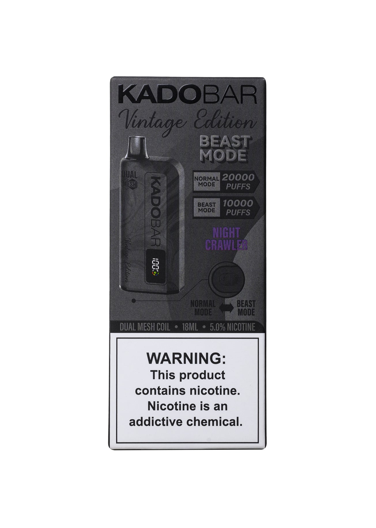 Kado Bar Vintage Edition 20K Night Crawler | GetPop Kado Bar Vintage Edition 20K Night Crawler | GetPop