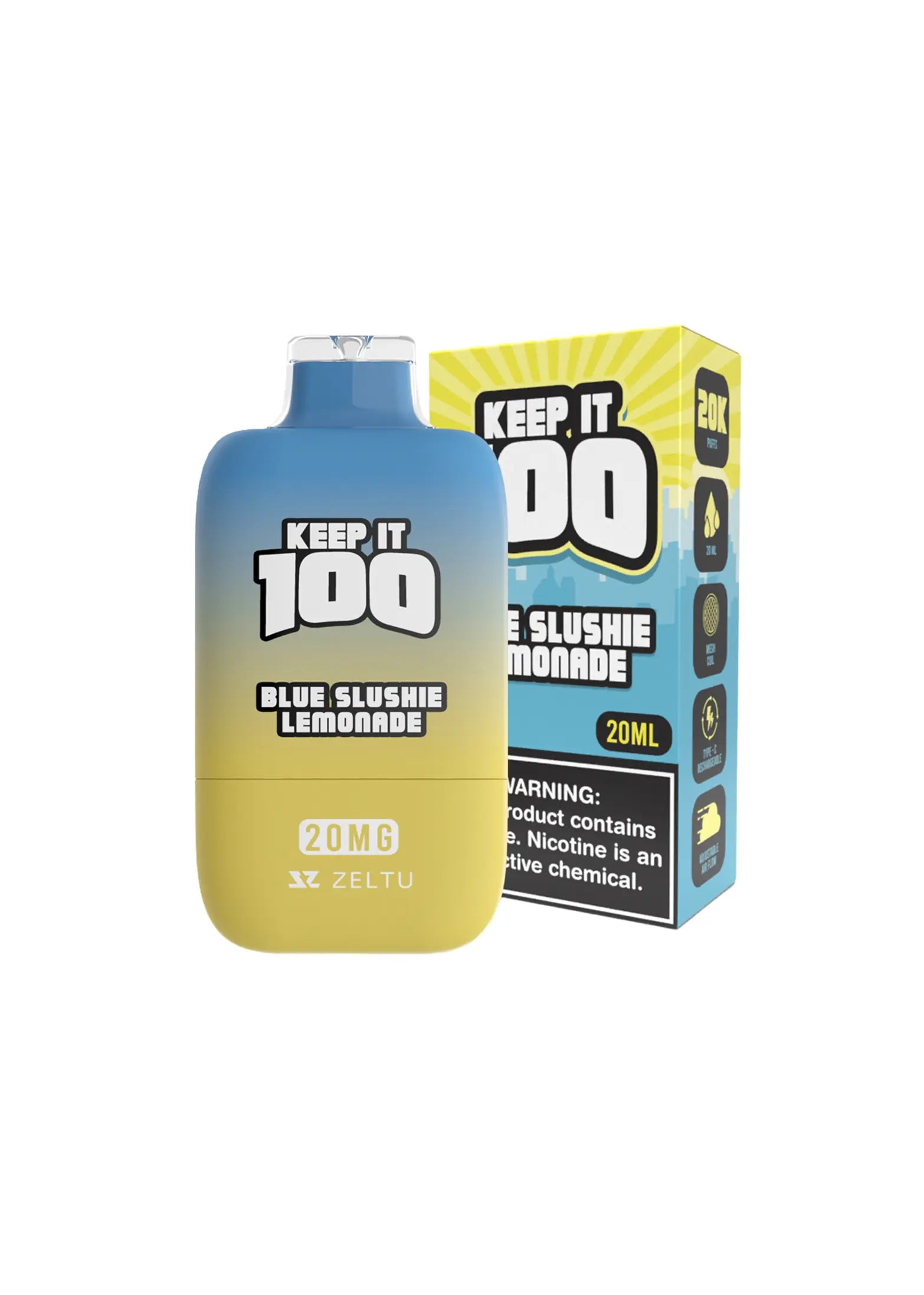 Keep It 100 20K 2% Blue Slushie Lemonade 2% | GetPop