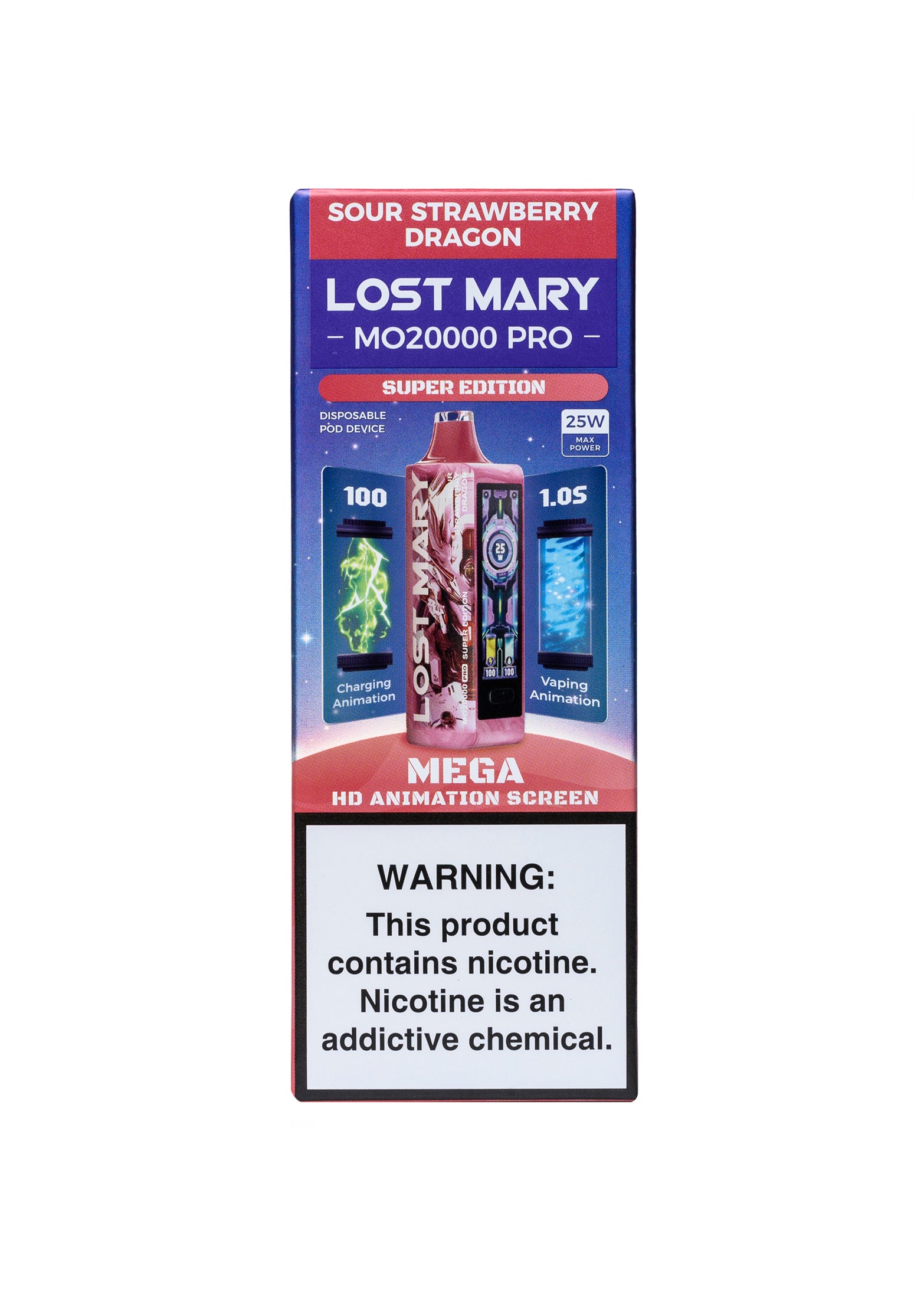 Lost Mary MO20000 PRO Sour Strawberry Dragon | GetPop Lost Mary MO20000 PRO Sour Strawberry Dragon | GetPop
