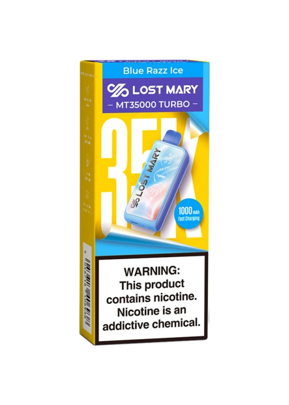 Lost Mary MT35000 Turbo Blue Razz Ice | GetPop Lost Mary MT35000 Turbo Blue Razz Ice | GetPop