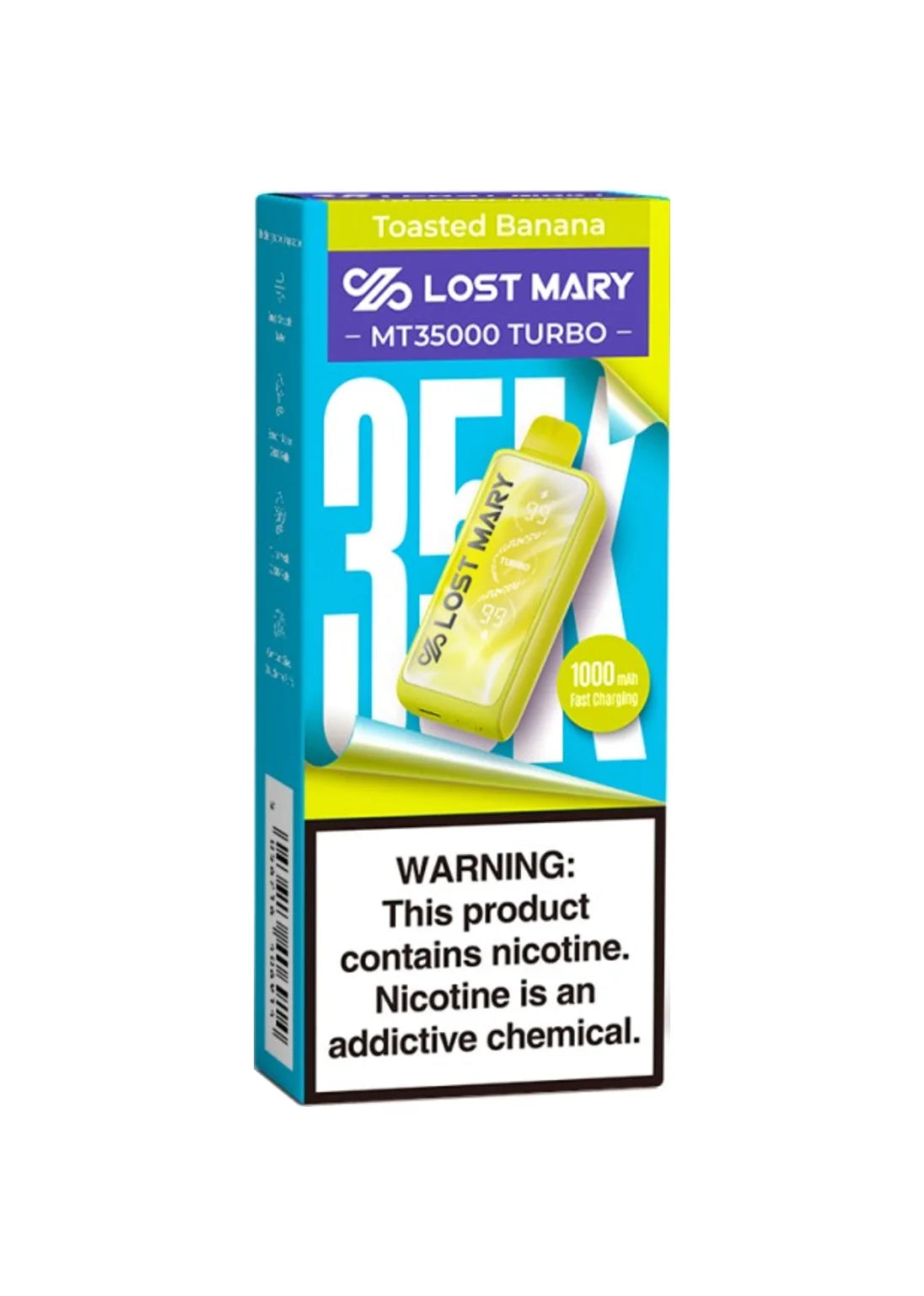 lost mary toasted banana flavor Lost Mary MT35000 Turbo Toasted Banana