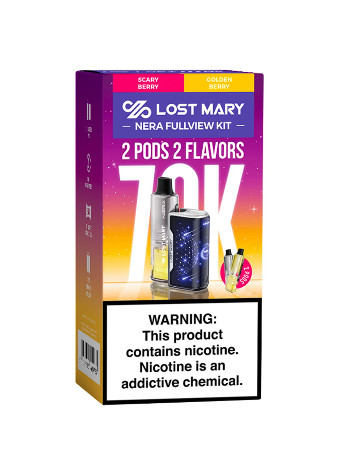 Lost Mary Nera Fullview 70K Kit Scary Berry and Golden Berry | GetPop Lost Mary Nera Fullview 70K Kit Scary Berry and Golden Berry | GetPop