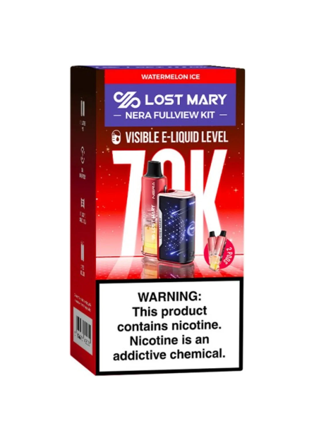 Watermelon Ice Lost Mary Nera Fullview Kit Amazon Lost Mary Nera 30k  Fullview Prefilled Pod Kit – Vape Store UK Australia Sio-disposable Vape