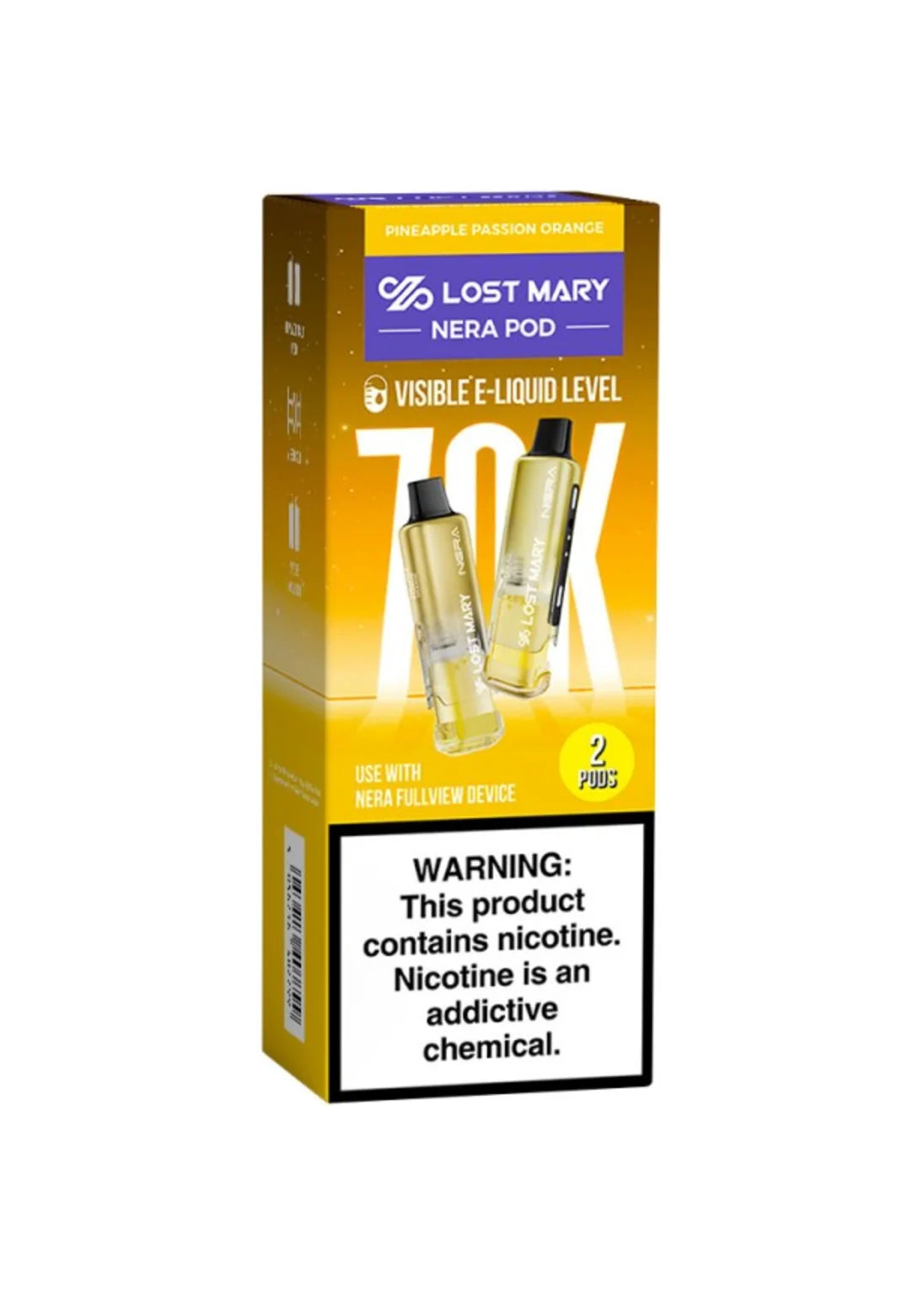 Lost Mary Nera Fullview 70K Refill Pods Pineapple Passion Orange | GetPop Lost Mary Nera Fullview 70K Refill Pods Pineapple Passion Orange | GetPop