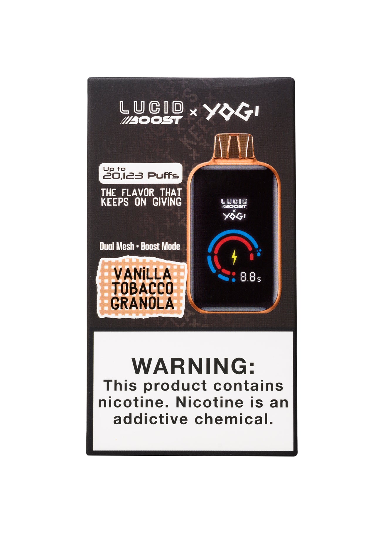 Lucid Boost x Yogi 20K Vanilla Tobacco Granola | GetPop Lucid Boost x Yogi 20K Vanilla Tobacco Granola | GetPop