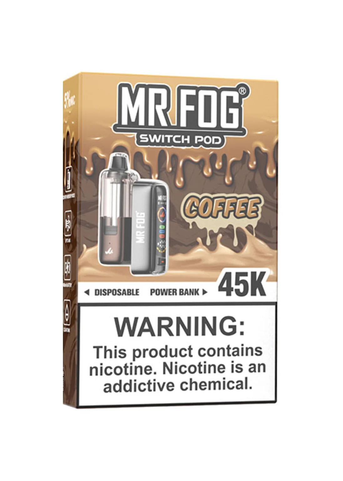 Mr Fog Switch Pod 45K Kit Coffee | GetPop Mr Fog Switch Pod 45K Kit Coffee | GetPop