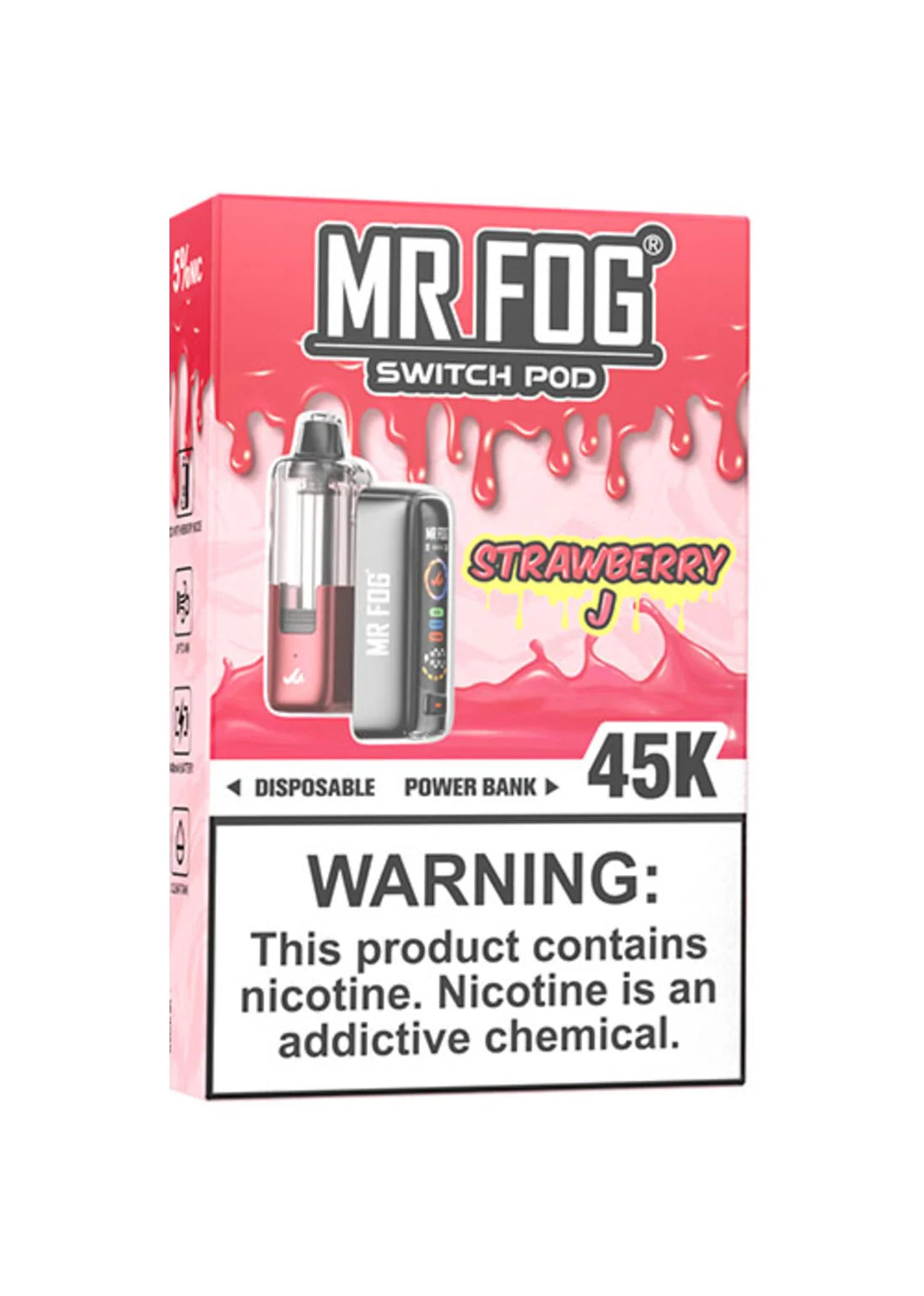 Mr Fog Switch Pod 45K Kit Strawberry J | GetPop Mr Fog Switch Pod 45K Kit Strawberry J | GetPop