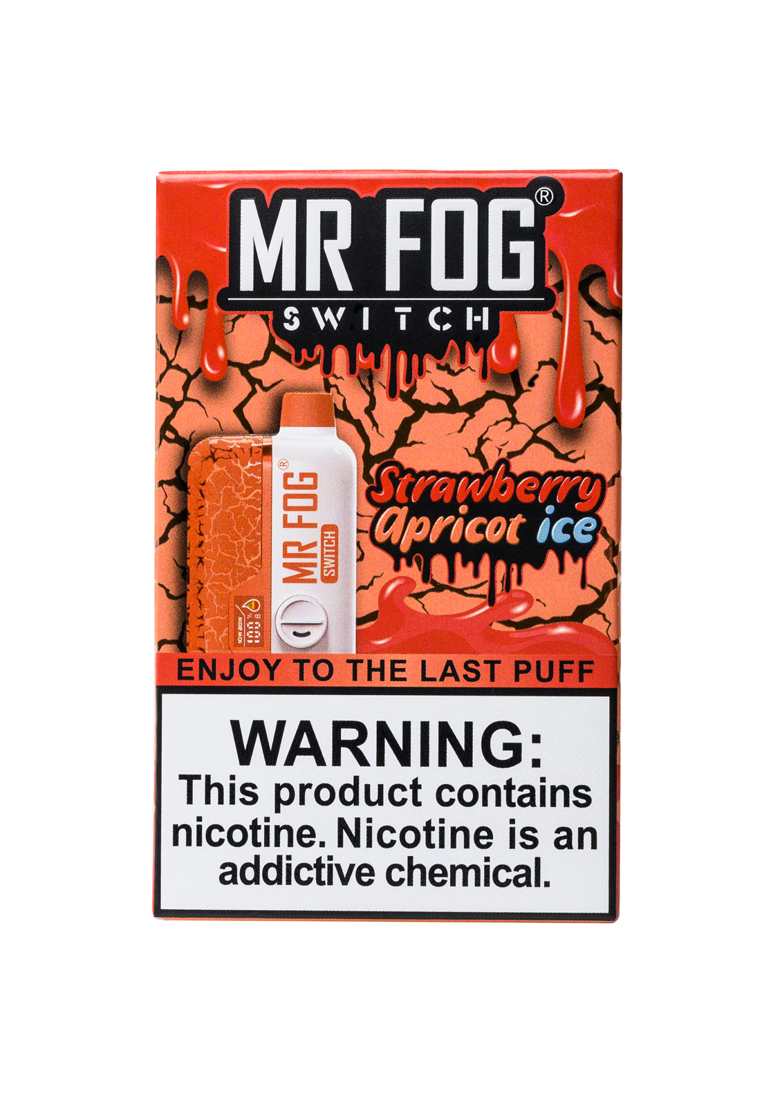 Mr Fog Switch SW15000 Strawberry Apricot Ice | GetPop Mr Fog Switch SW15000 Strawberry Apricot Ice | GetPop