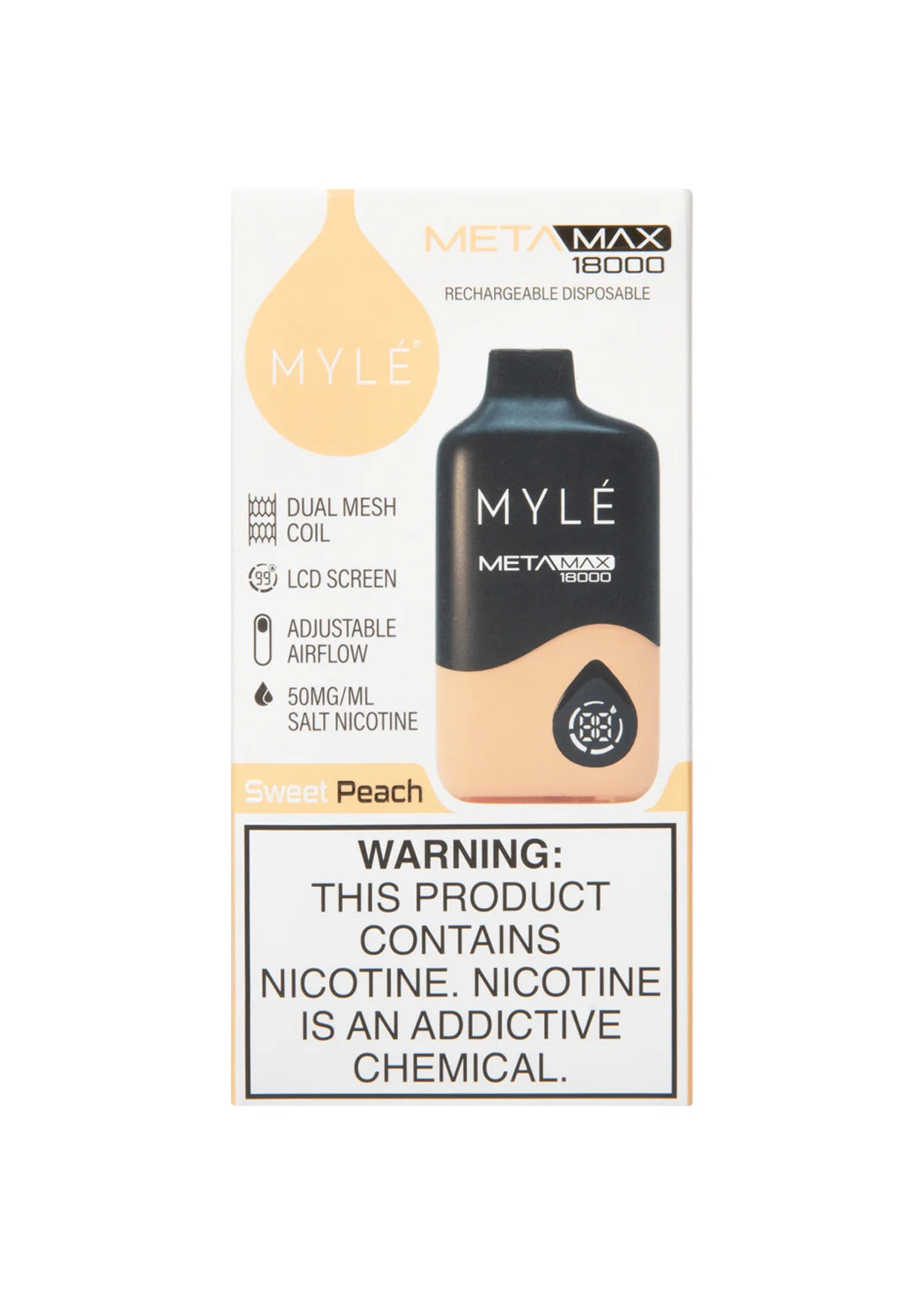 MYLE Meta Max 18K Sweet Peach | GetPop MYLE Meta Max 18K Sweet Peach | GetPop