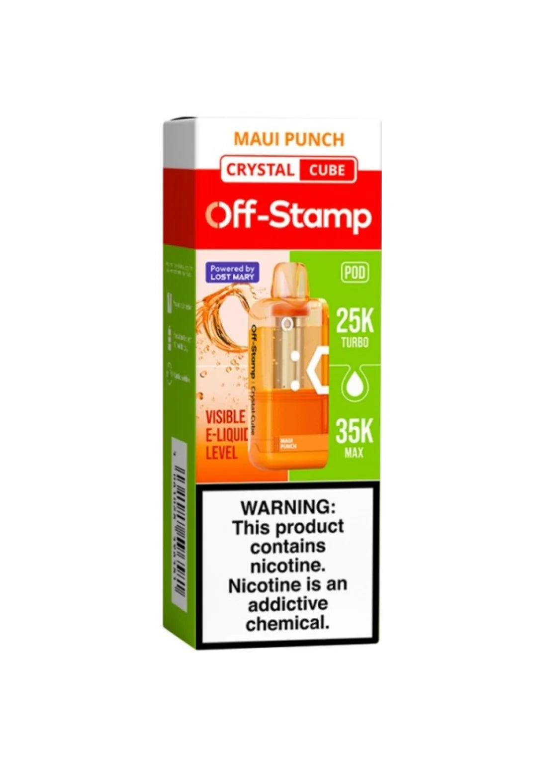 lost mary off stamp flavors Off-Stamp Crystal Cube Pod Maui Punch