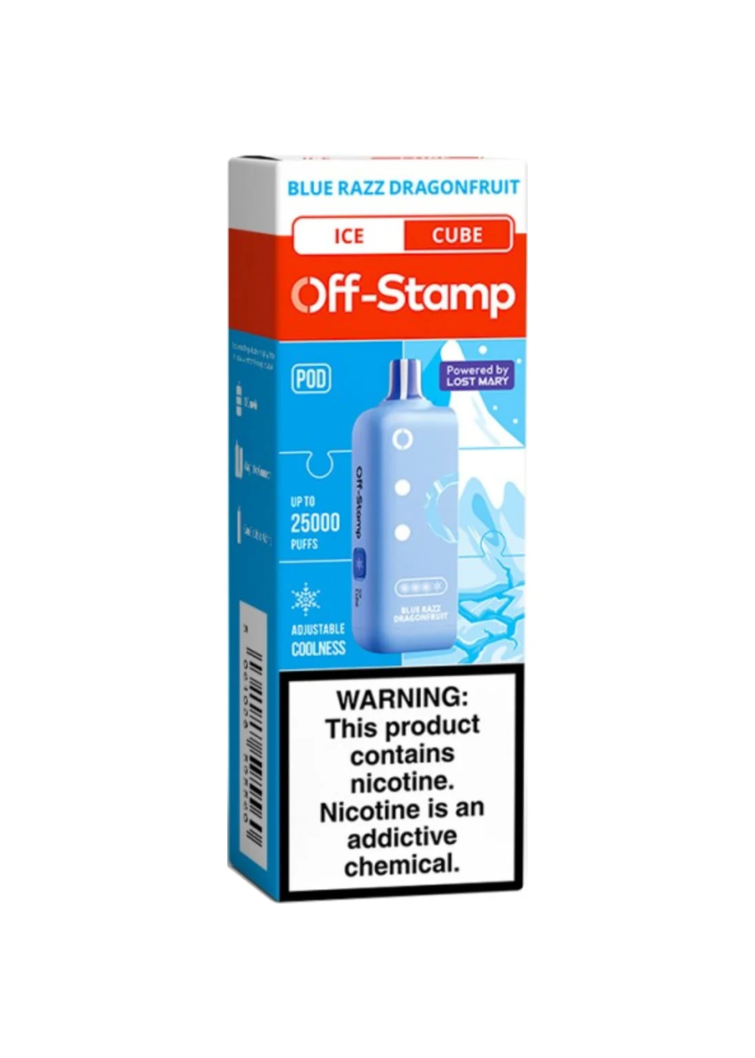 Off-Stamp Ice Cube Pod Blue Razz Dragonfruit | GetPop Off-Stamp Ice Cube Pod Blue Razz Dragonfruit | GetPop