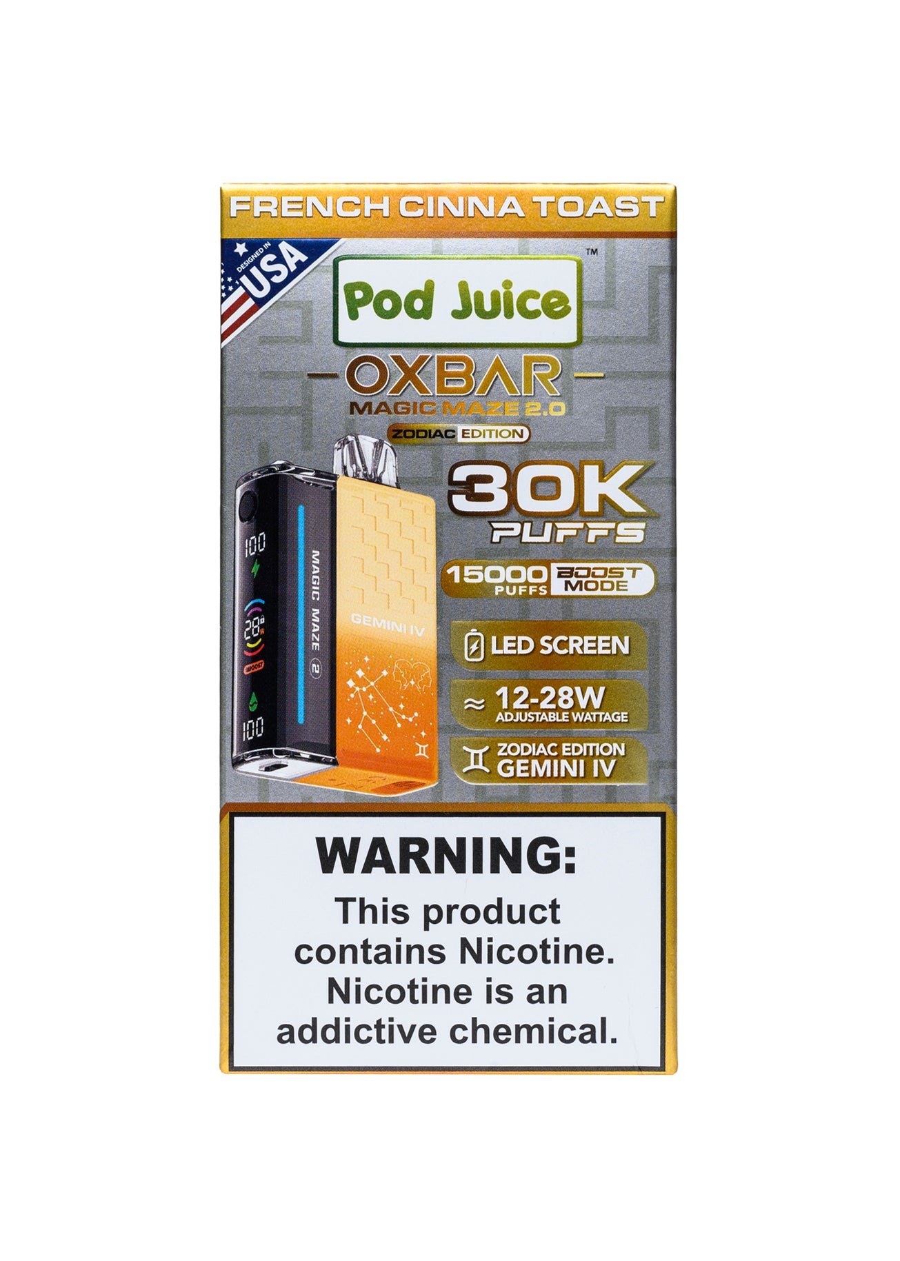 cinnamon toast crunch disposable vape Oxbar Magic Maze 2 French Cinna Toast
