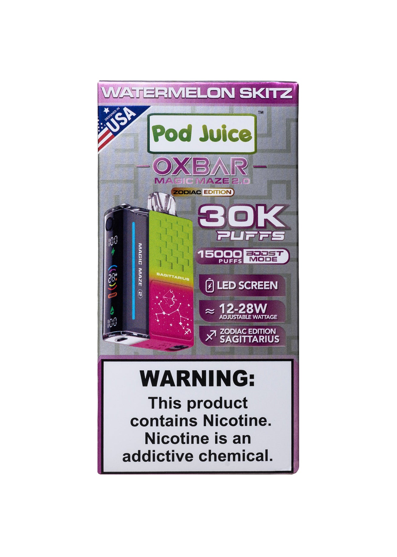 where can you buy flavored vapes in california OXBAR Ice-Nic Control 35K Disposable Vape By Pod Juice 5% main image 1