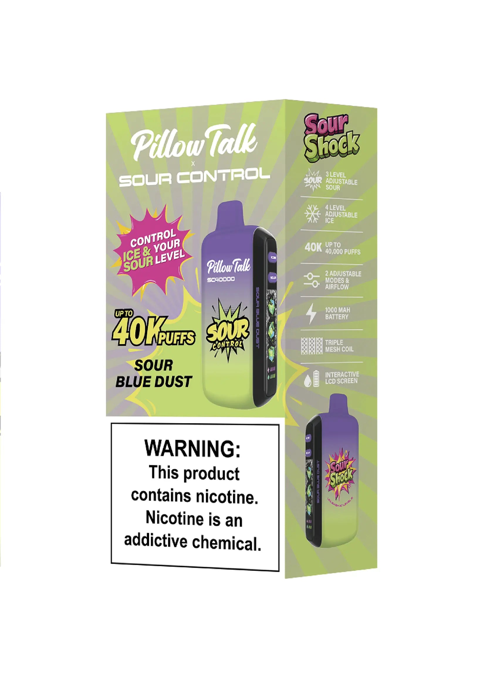 Pillow Talk Sour Control SC40000 Sour Blue Dust | GetPop Pillow Talk Sour Control SC40000 Sour Blue Dust | GetPop