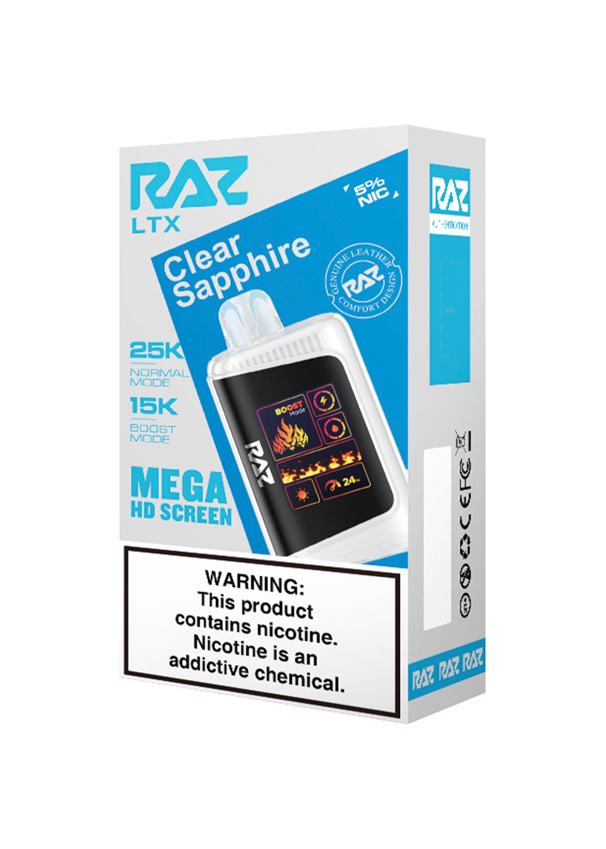 RAZ LTX 25K Clear Sapphire | GetPop RAZ LTX 25K Clear Sapphire | GetPop