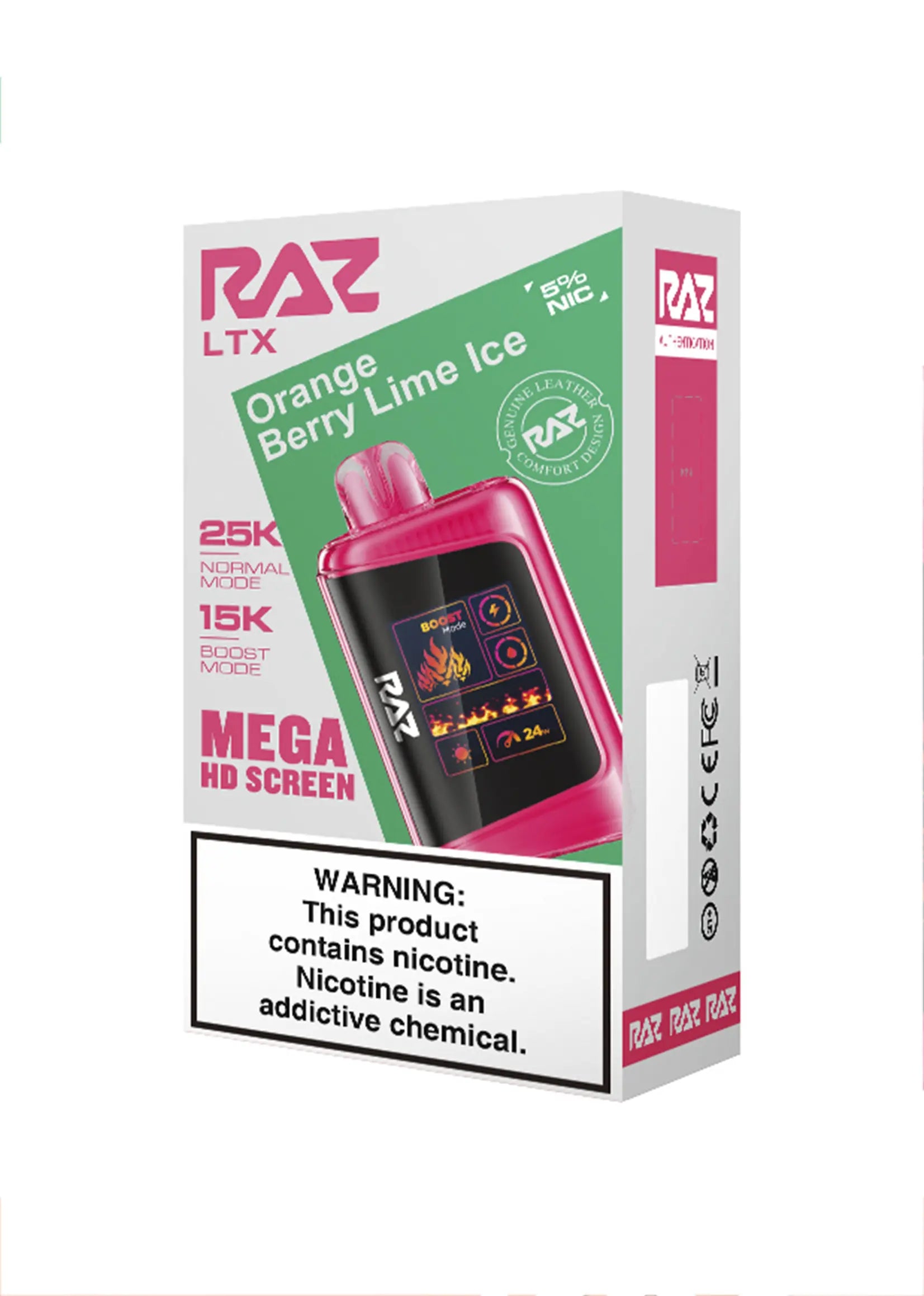 RAZ LTX 25K Orange Berry Lime Ice | GetPop RAZ LTX 25K Orange Berry Lime Ice | GetPop
