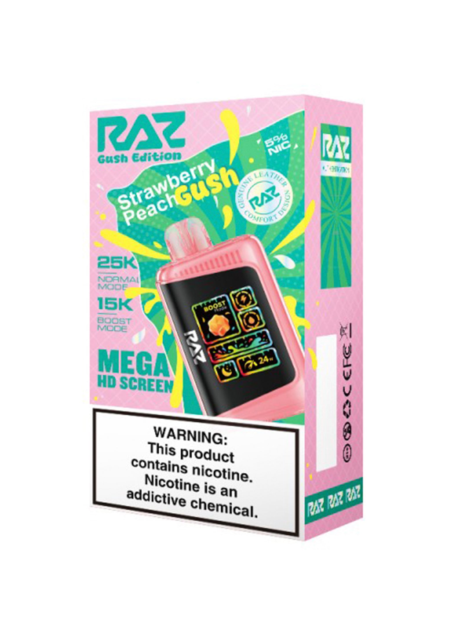 RAZ LTX 25K Strawberry Peach Gush | GetPop RAZ LTX 25K Strawberry Peach Gush | GetPop