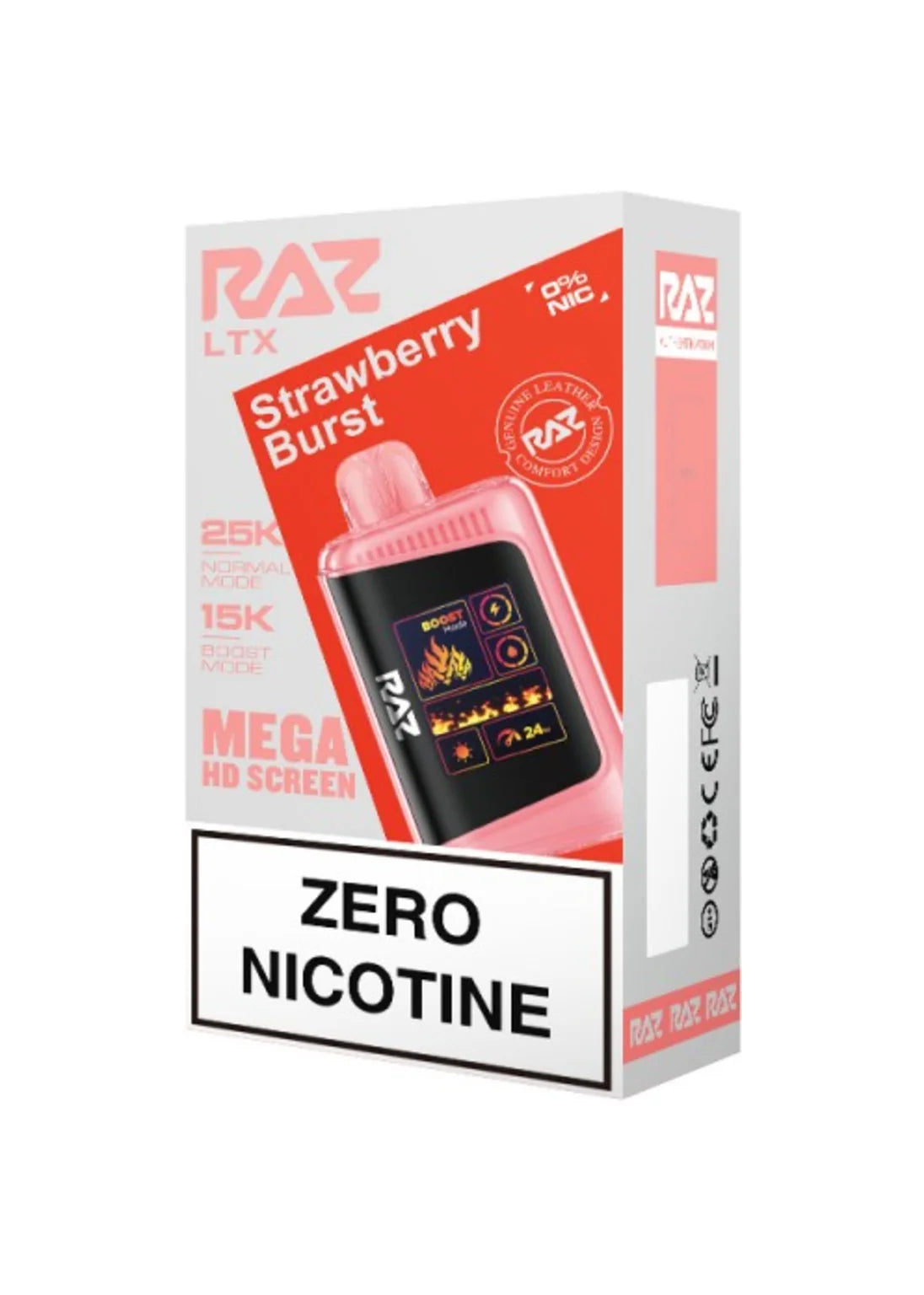 strawberry burst raz vape RAZ LTX 25K ZERO Strawberry Burst 0%