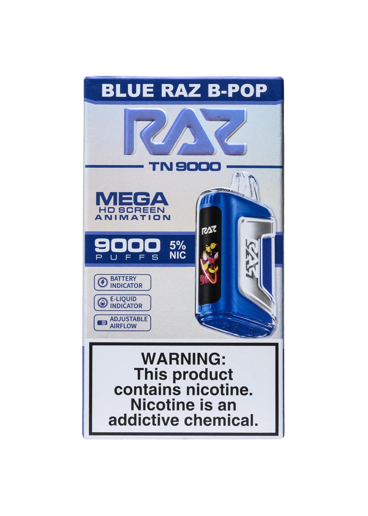 RAZ TN9000 Blue Raz B-Pop | GetPop RAZ TN9000 Blue Raz B-Pop | GetPop