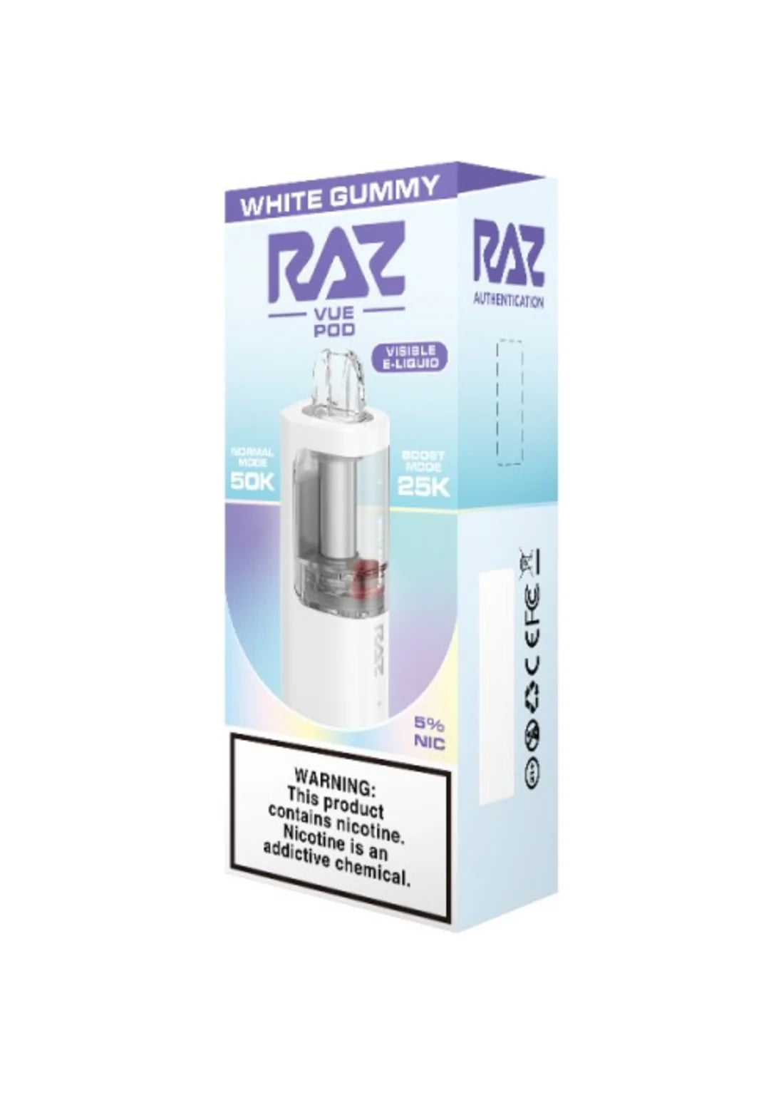 RAZ VUE 50K Pod White Gummy | GetPop RAZ VUE 50K Pod White Gummy | GetPop