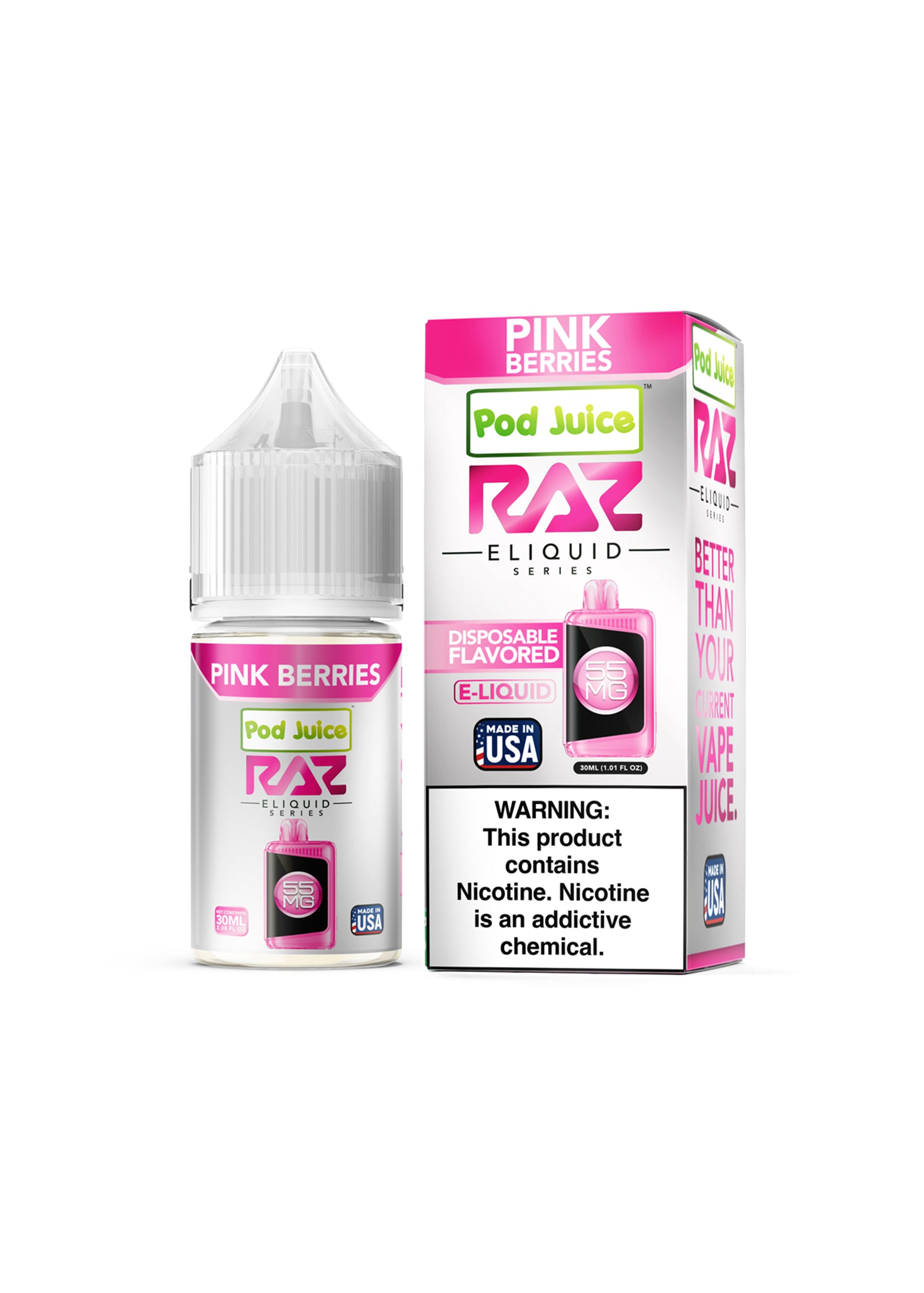RAZ x Pod Juice Salt Pink Berries | GetPop RAZ x Pod Juice Salt Pink Berries | GetPop