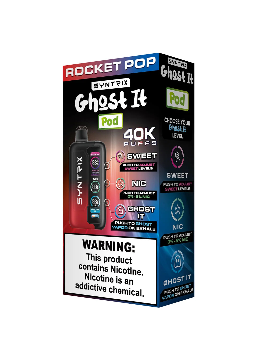 ghost vape 40000 puffs Syntrix Ghost It 40K Rocket Pop