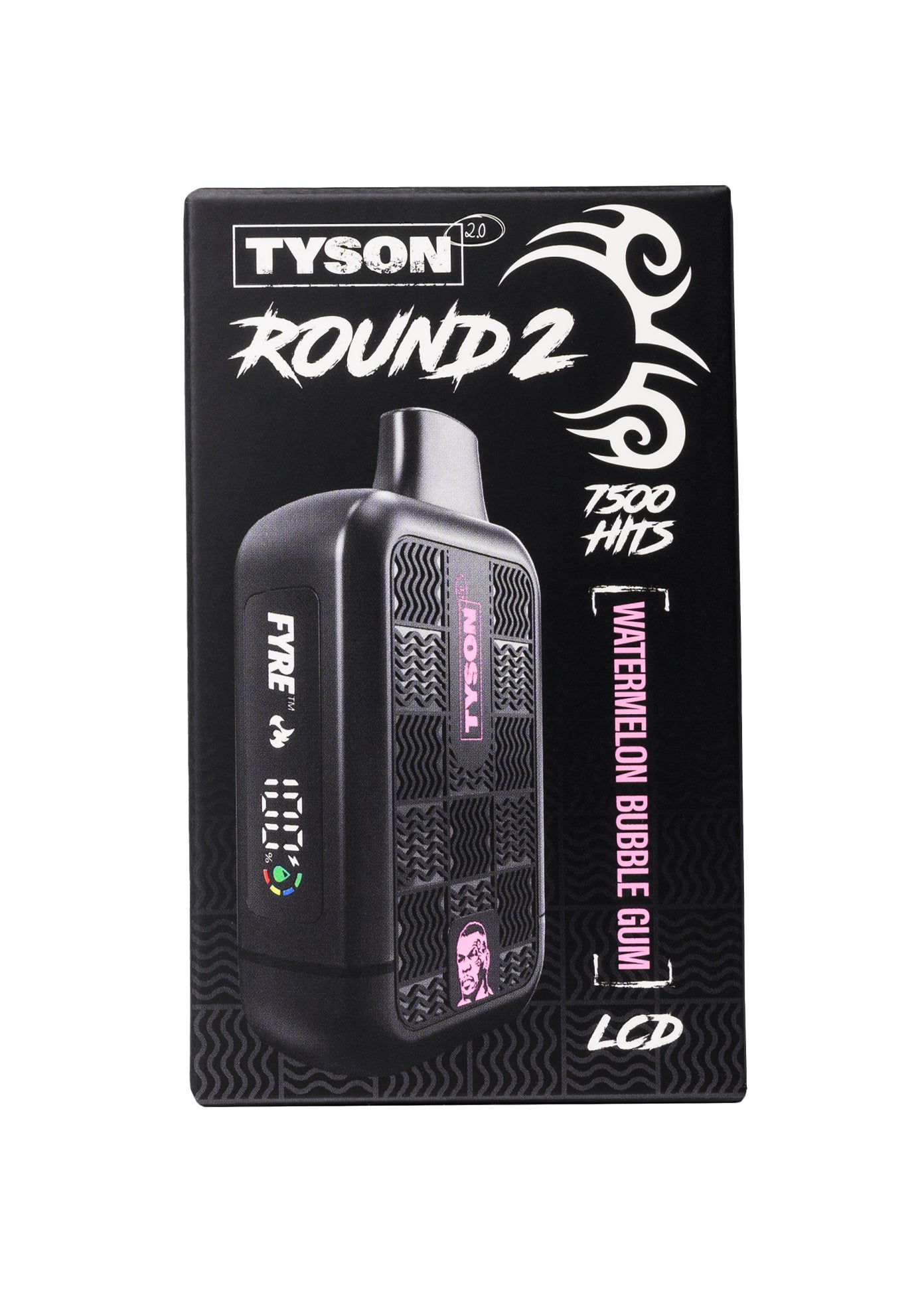 tyson 2.0 round 2 7500 puffs disposable vape Tyson 2.0 Round 2 Watermelon Bubble Gum