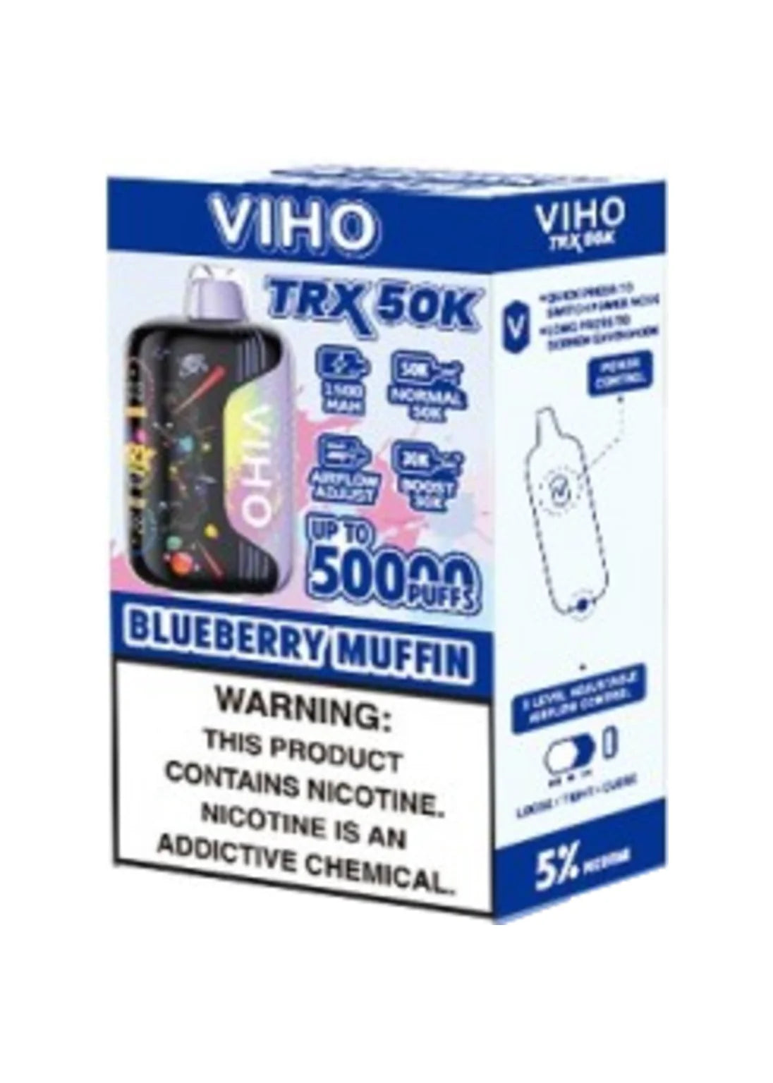 trx 50k vape flavors VIHO TRX 50K Blueberry Muffin