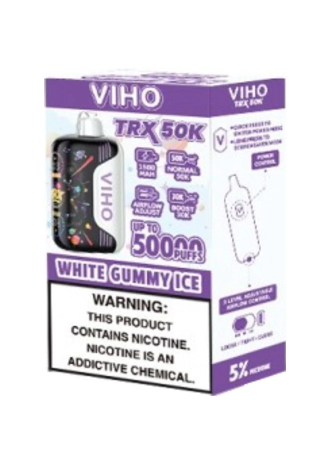 VIHO TRX 50K White Gummy Ice | GetPop VIHO TRX 50K White Gummy Ice | GetPop