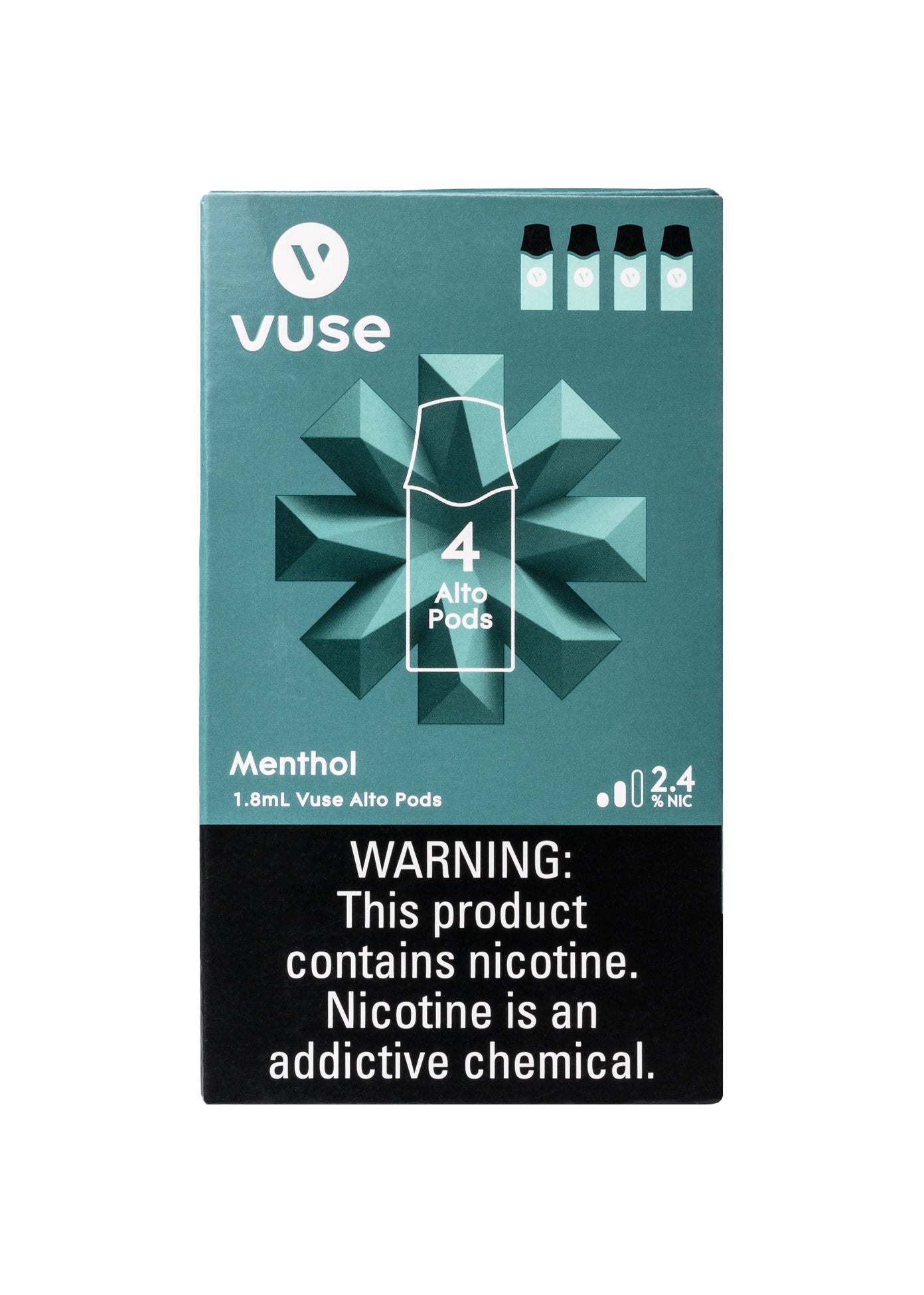 Vuse Alto Pods Menthol 2.4% (4-pack) | GetPop Vuse Alto Pods Menthol 2.4% (4-pack) | GetPop