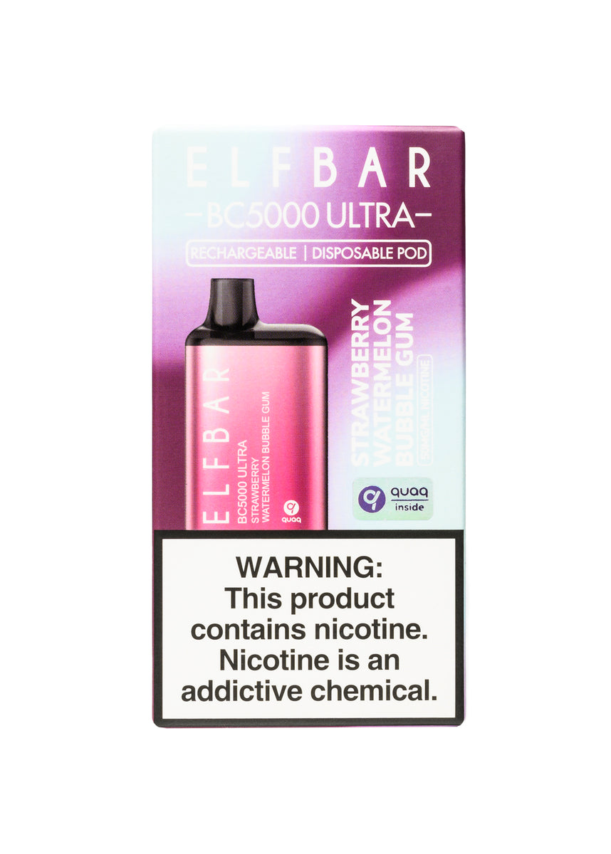 ELF BAR BC5000 Ultra - Watermelon Ice 5% Nicotine Disposable Vape -  Rechargeable