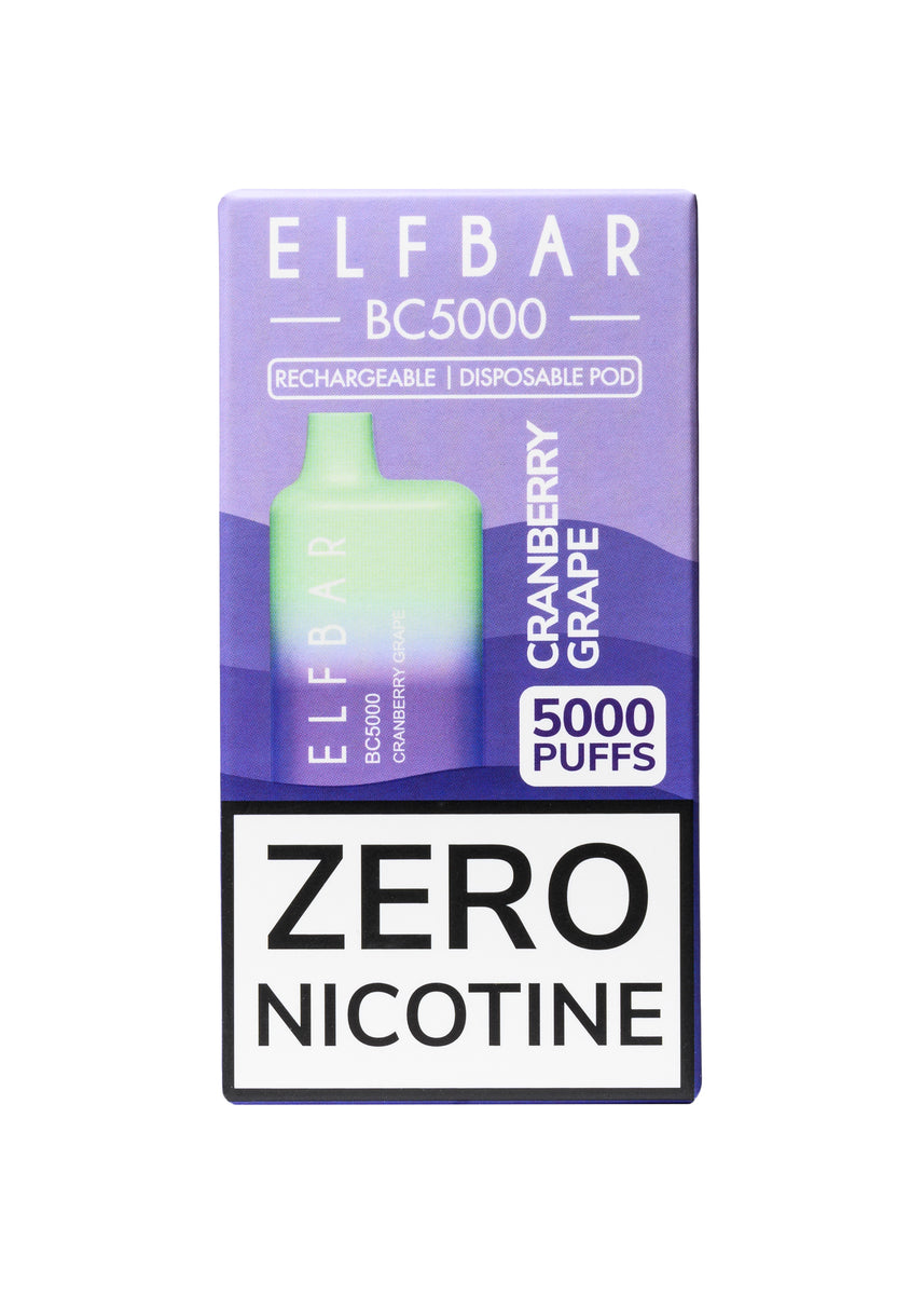 Elf Bar ZERO BC5000 Cranberry Grape 0% | GetPop
