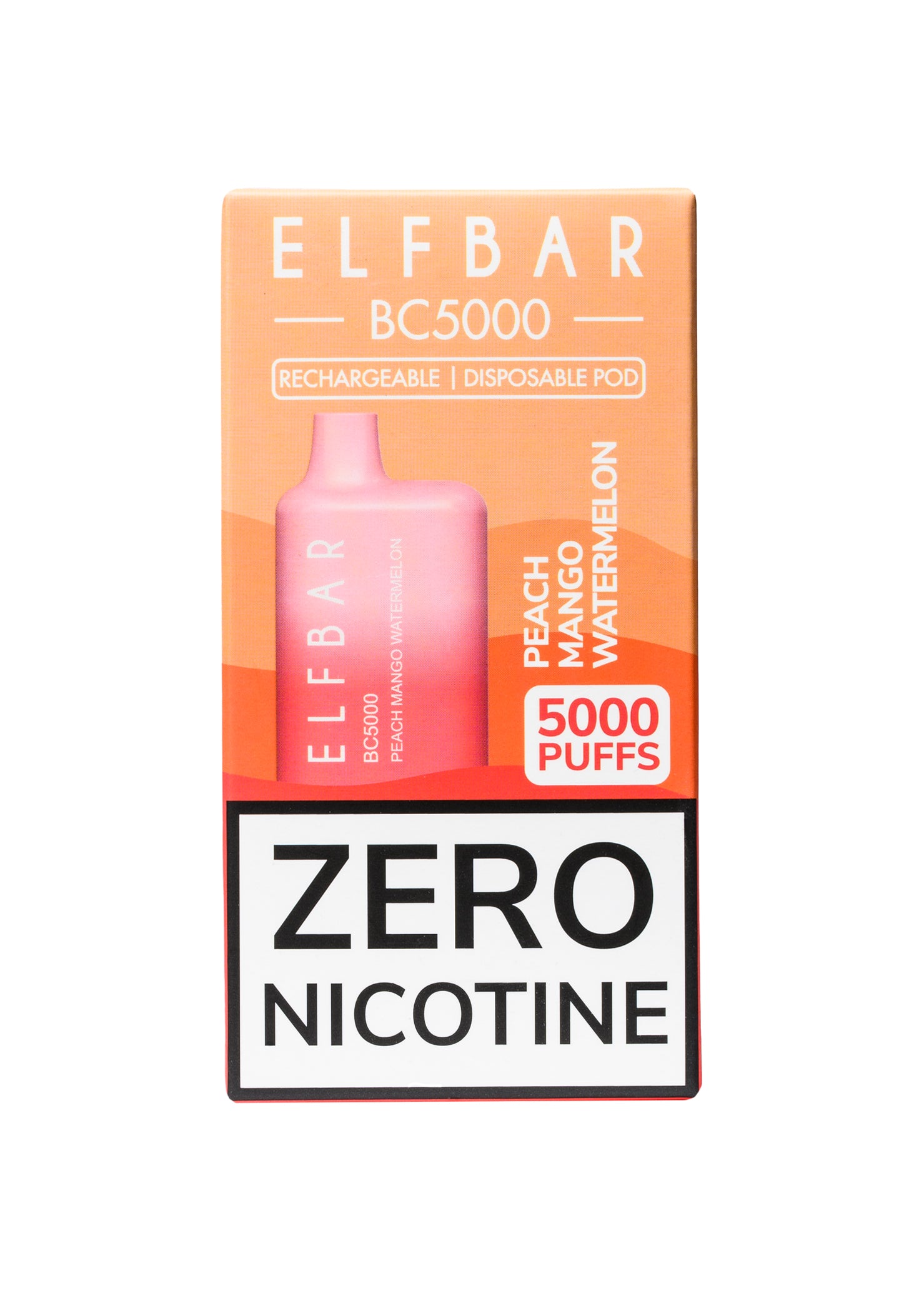 Elf Bar ZERO BC5000 Peach Mango Watermelon 0% | GetPop Elf Bar ZERO BC5000 Peach Mango Watermelon 0% | GetPop