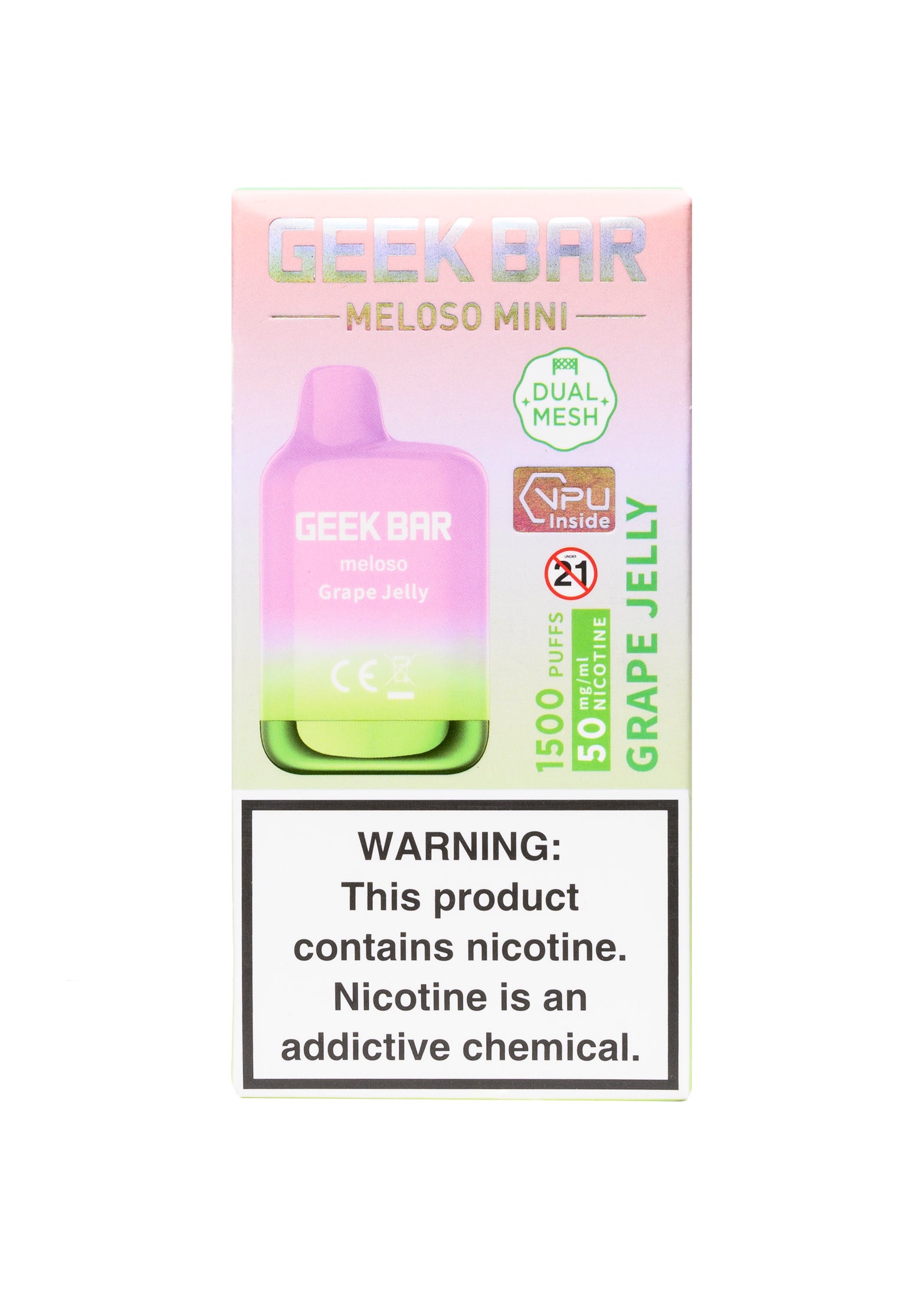 Geek Bar Meloso Mini 1500 Grape Jelly | GetPop Geek Bar Meloso Mini 1500 Grape Jelly | GetPop