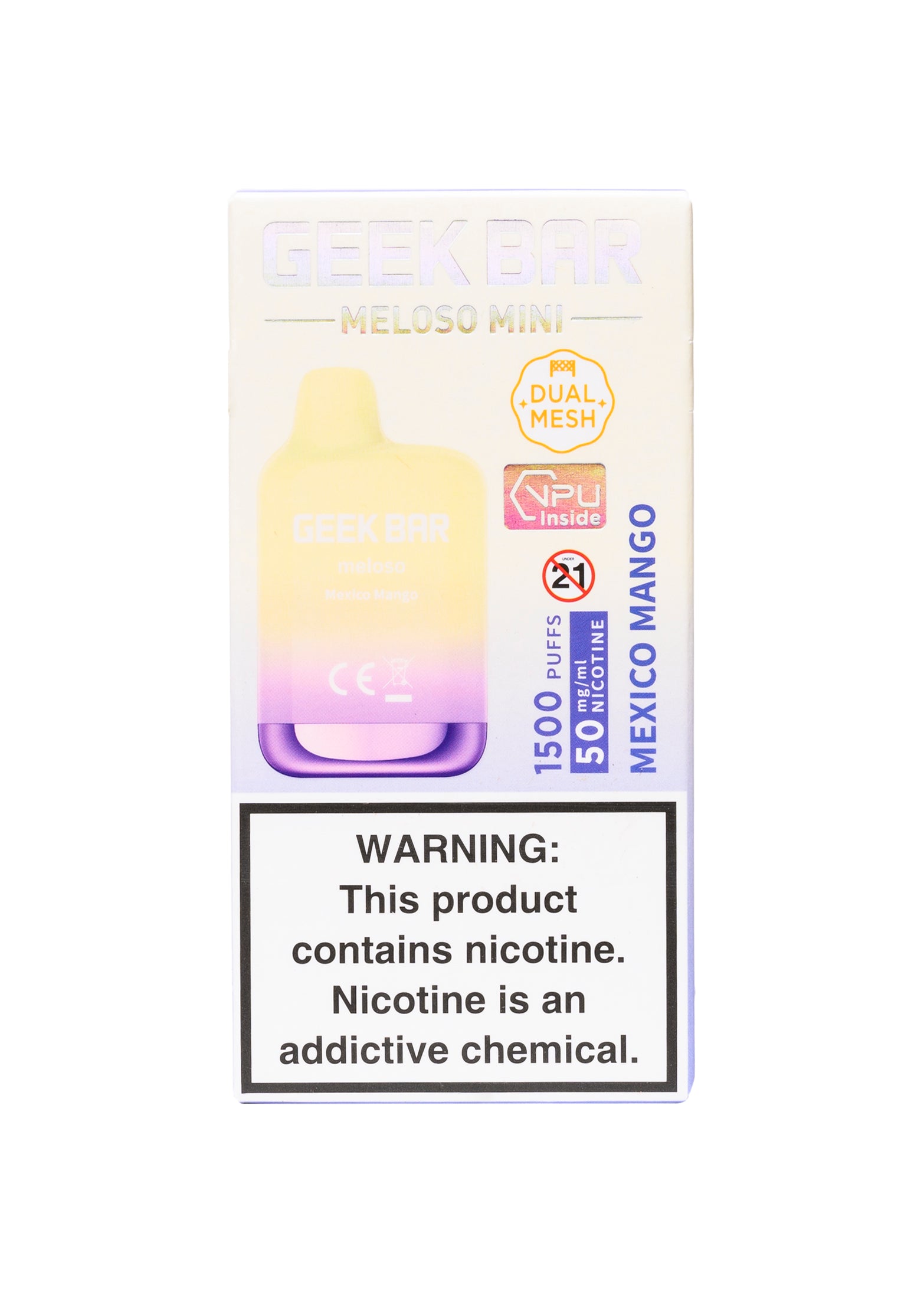 Geek Bar Meloso Mini 1500 Mexico Mango | GetPop Geek Bar Meloso Mini 1500 Mexico Mango | GetPop