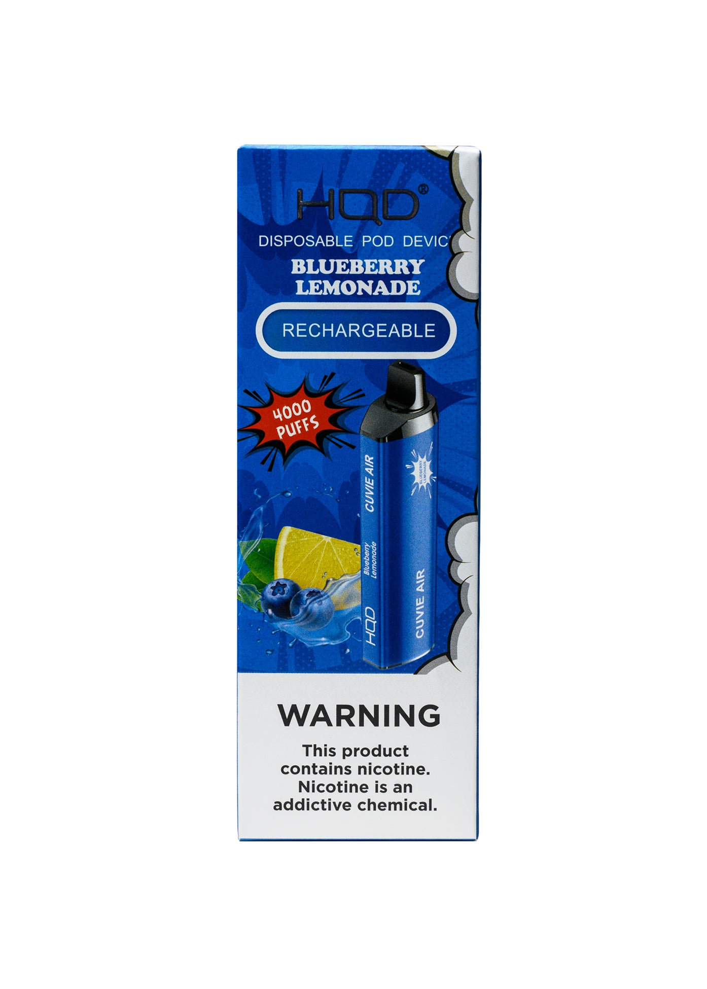 Blueberry Lemonade Crystal Light HQD Surv Vape Blueberry Lemonade 600 Züge  Nikotin For Sale
